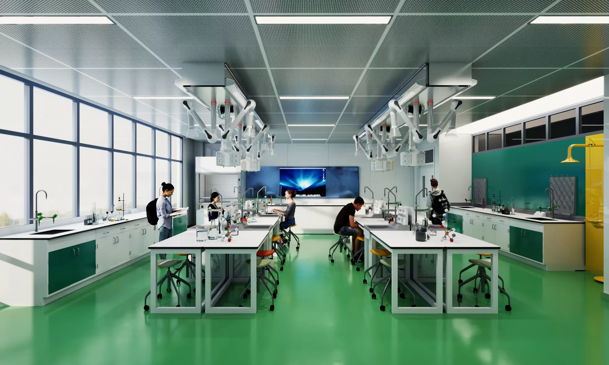 Science Laboratory Classroom Interior 3D model