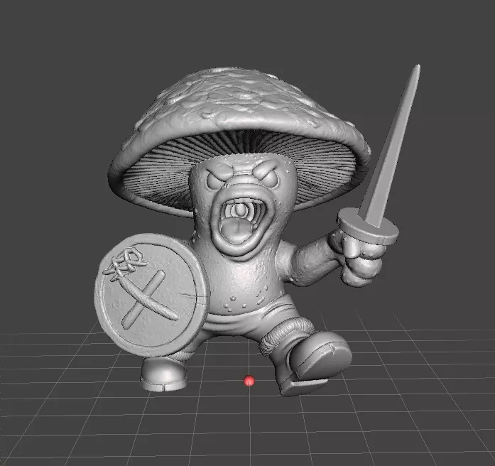 MYCONID FIGHTER MINIATURE MODEL FOR FANTASY GAMES RPG AND DND 3D print model