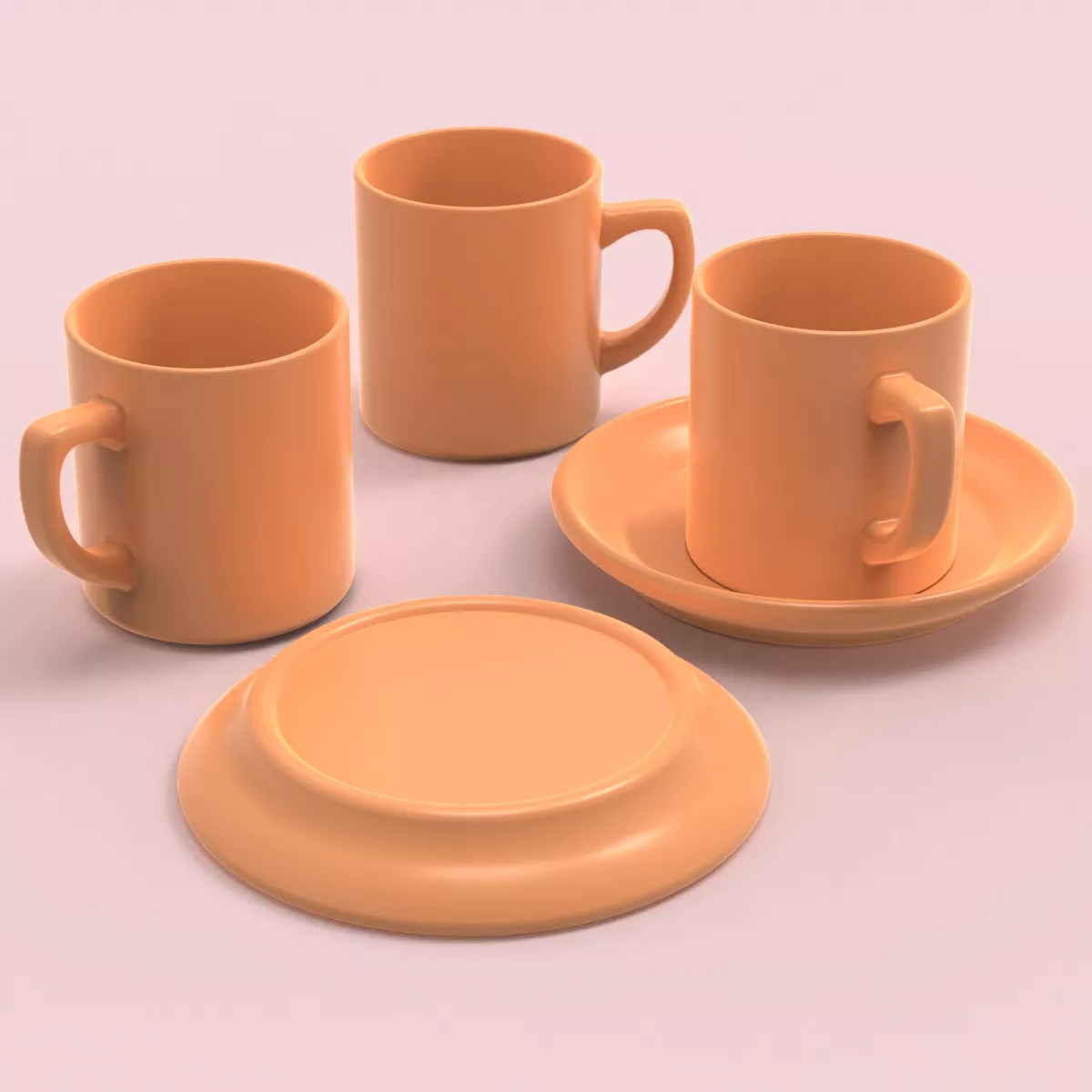 Cup and Saucer set 3D print model