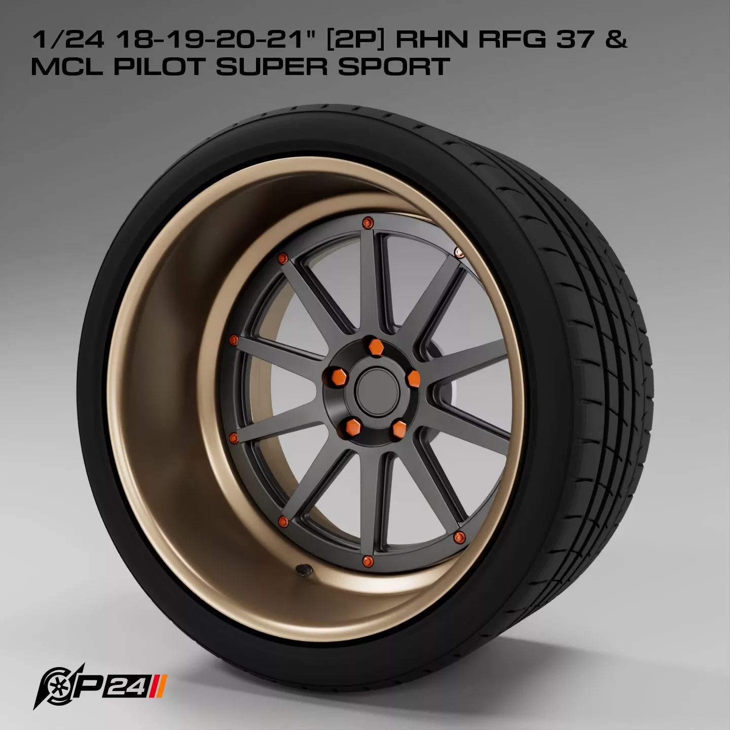 1-24th 18-19-20-21 inches 2P RHN RFG 37 and MCL Pilot Super S... 3D print model
