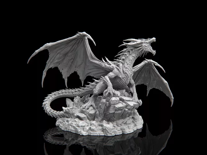 Ultimate Dragon 140mm STL Fantasy Dragon Printable Figure
