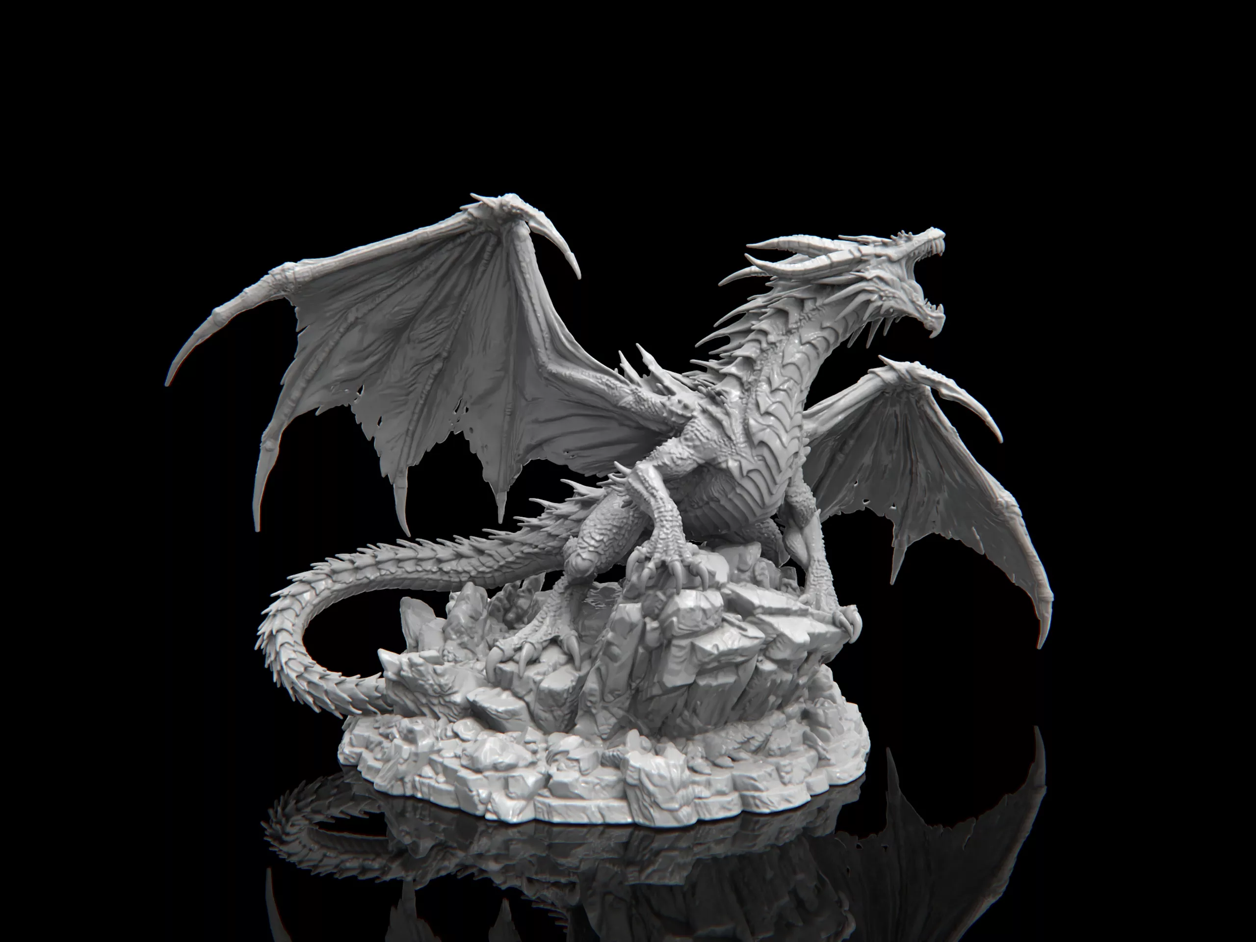 Ultimate Dragon 140mm STL Fantasy Dragon Printable Figure 3D print model
