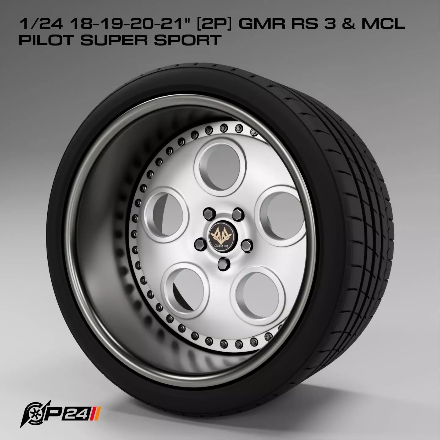 1-24th 18-19-20-21 inches 2P GMR RS 3 and MCL Pilot Super Sport 3D print model