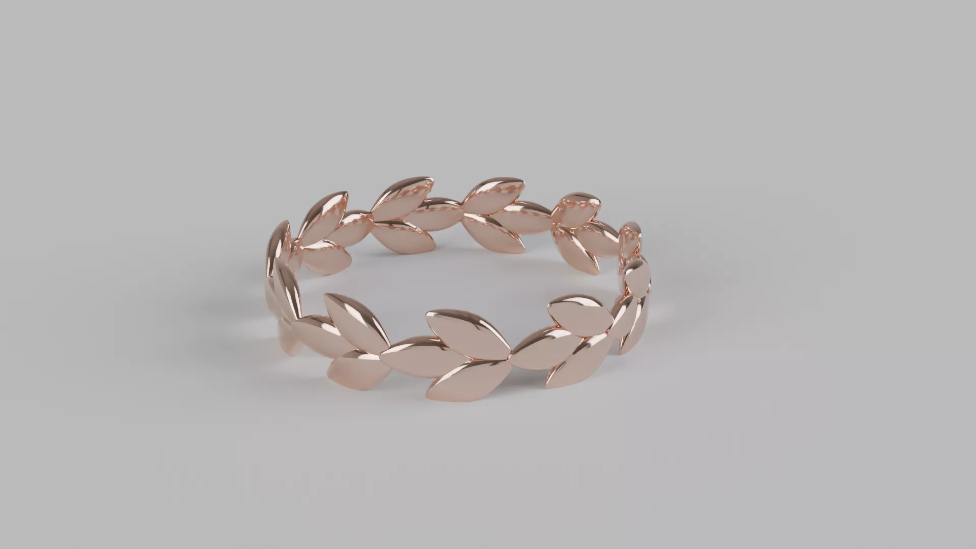 Leaf Vine Eternity Ring Botanical Wedding Band 3D print model