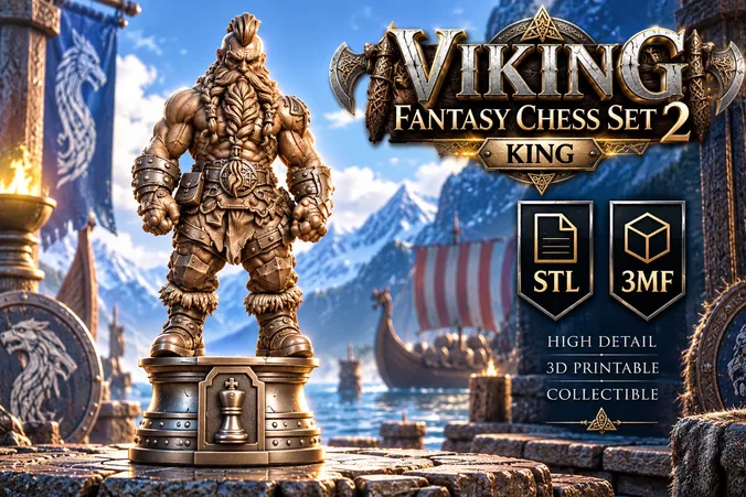 KING -  Viking Fantasy Chess Set 2