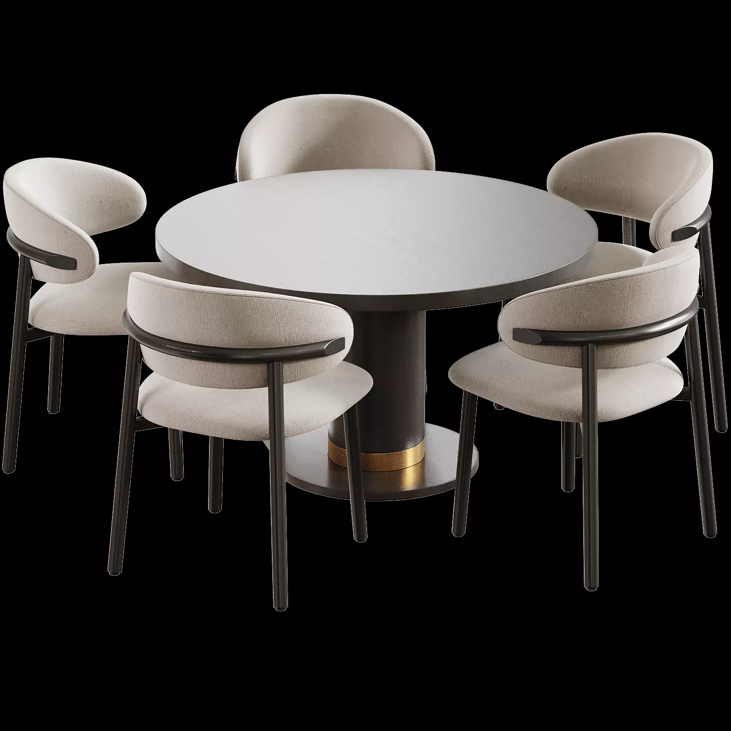 Ferrara Chair and Sheffield Round Table 3D model