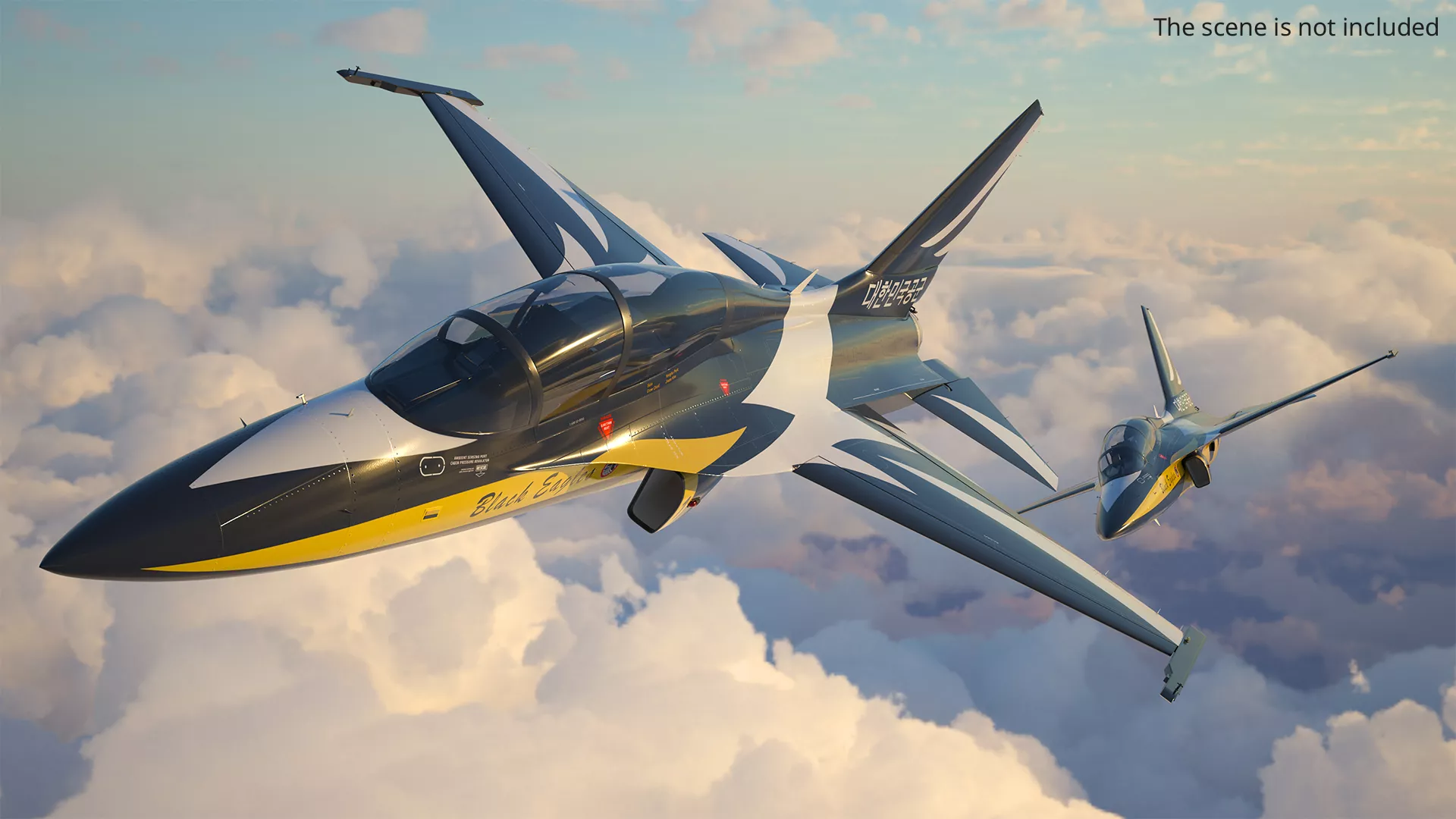 KAI T-50 Golden Eagle Republic of Korea Jet Rigged for Cinema 4D 3D model