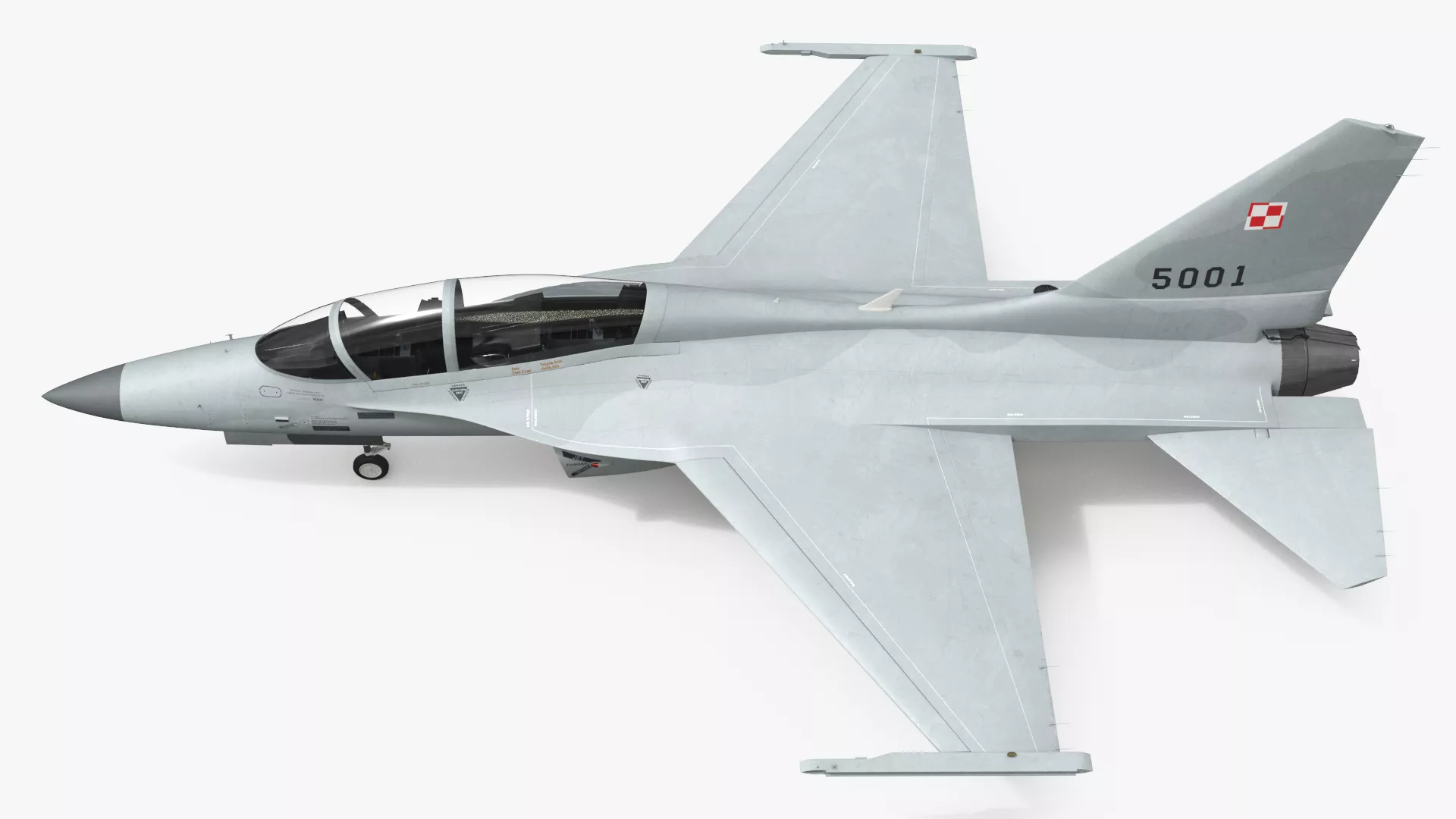 Polish Military KAI T-50 Golden Eagle Rigged for Maya 3D model