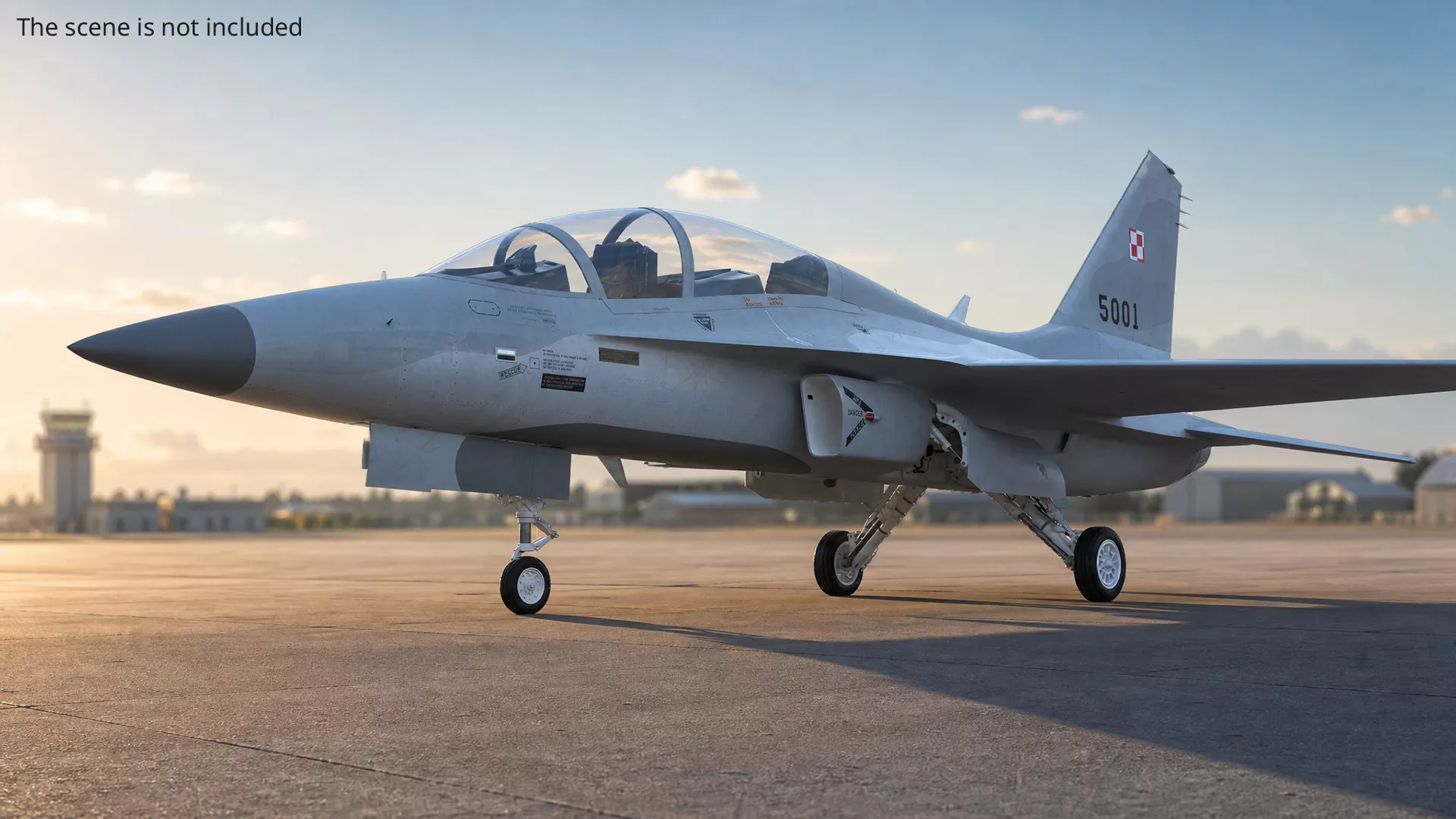 Polish Military KAI T-50 Golden Eagle Rigged for Cinema 4D 3D model