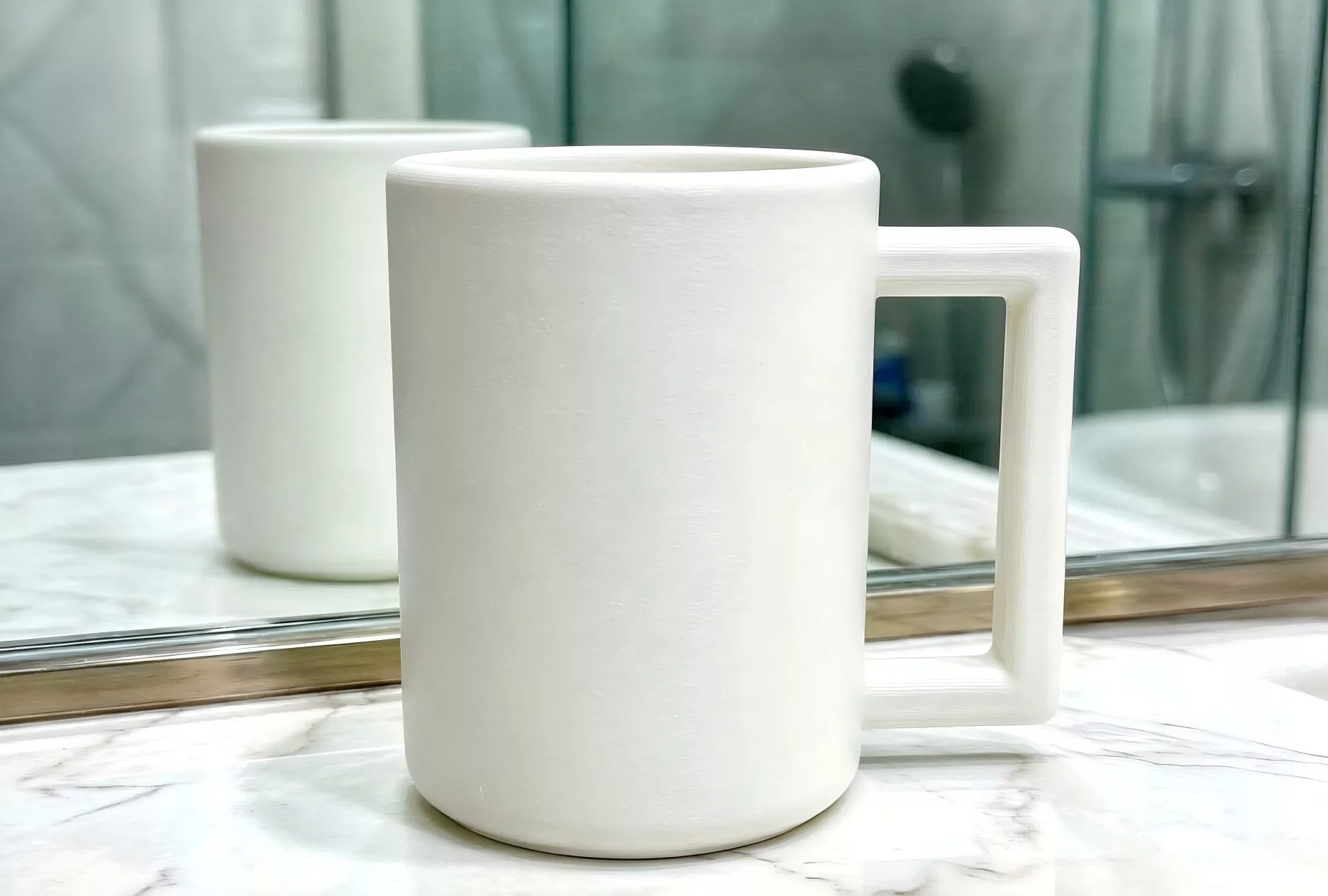 Ivory White Minimalist Rinse Cup 3D print model