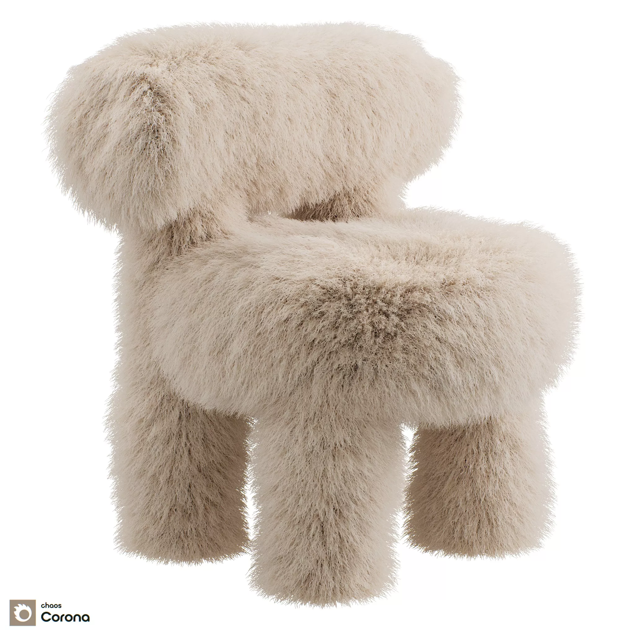 Baby Chair Gropius CS1 Fluffy Edition 3D model