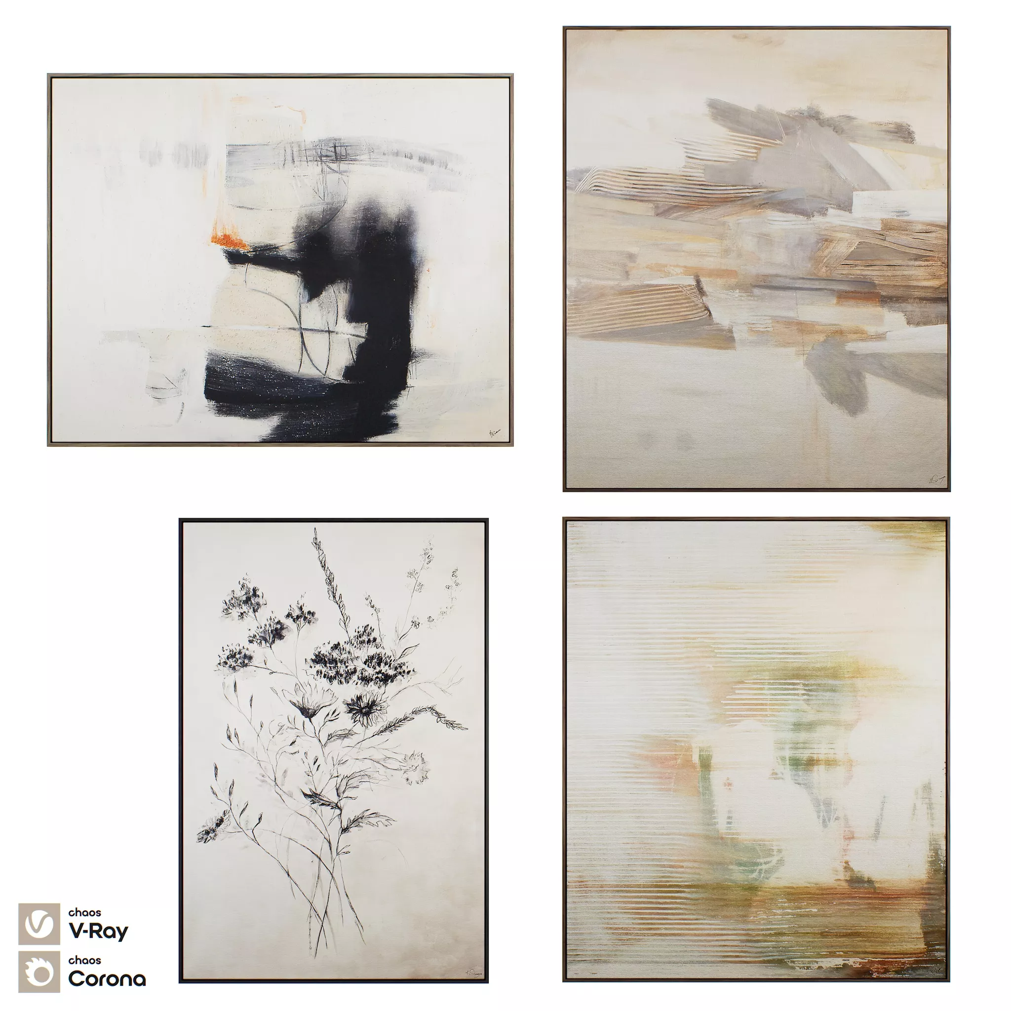 Wall Art Set 1 3D model