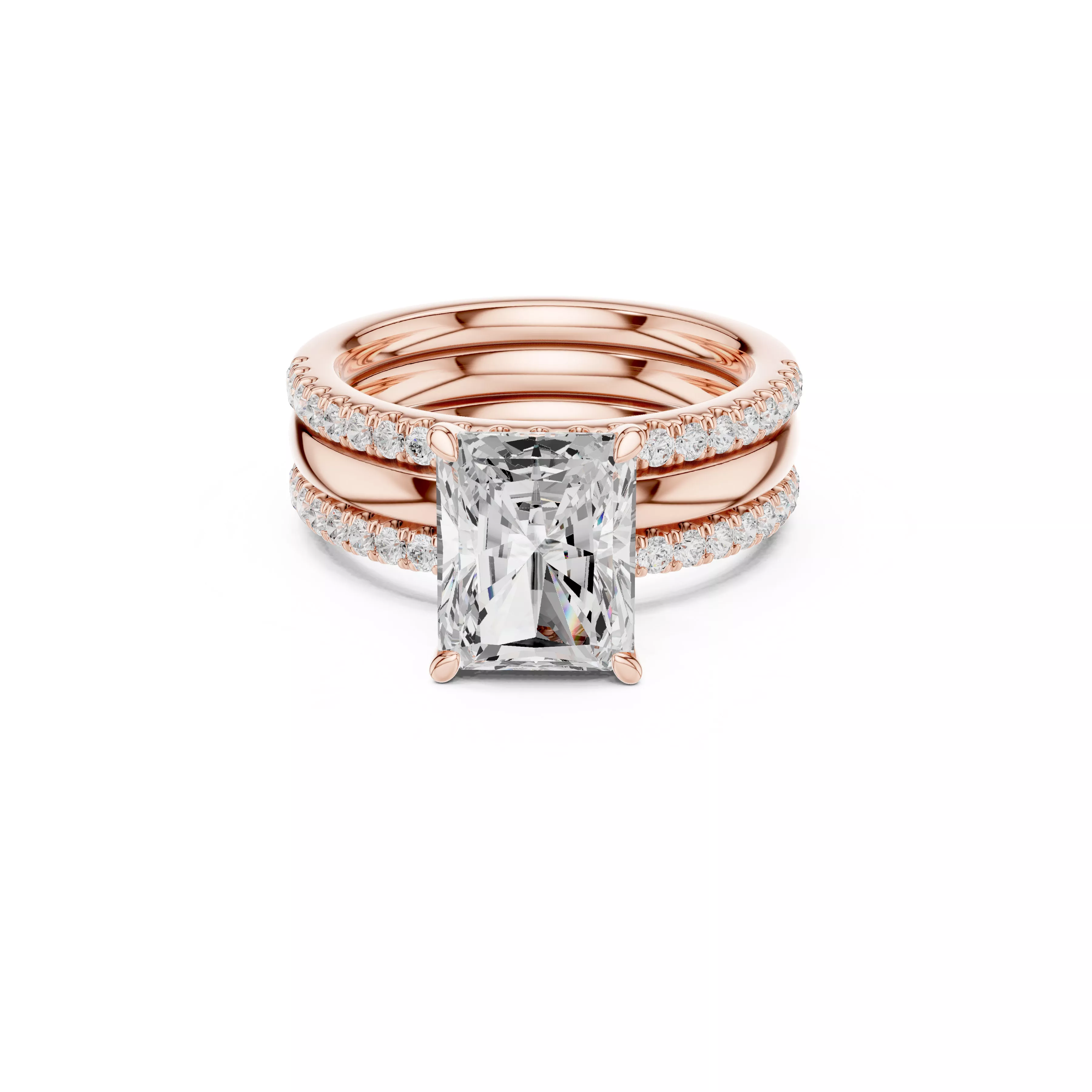 Buy Diamond Ring CAD Engagement Wedding Jewelry STL 3DM R2590 3D print model