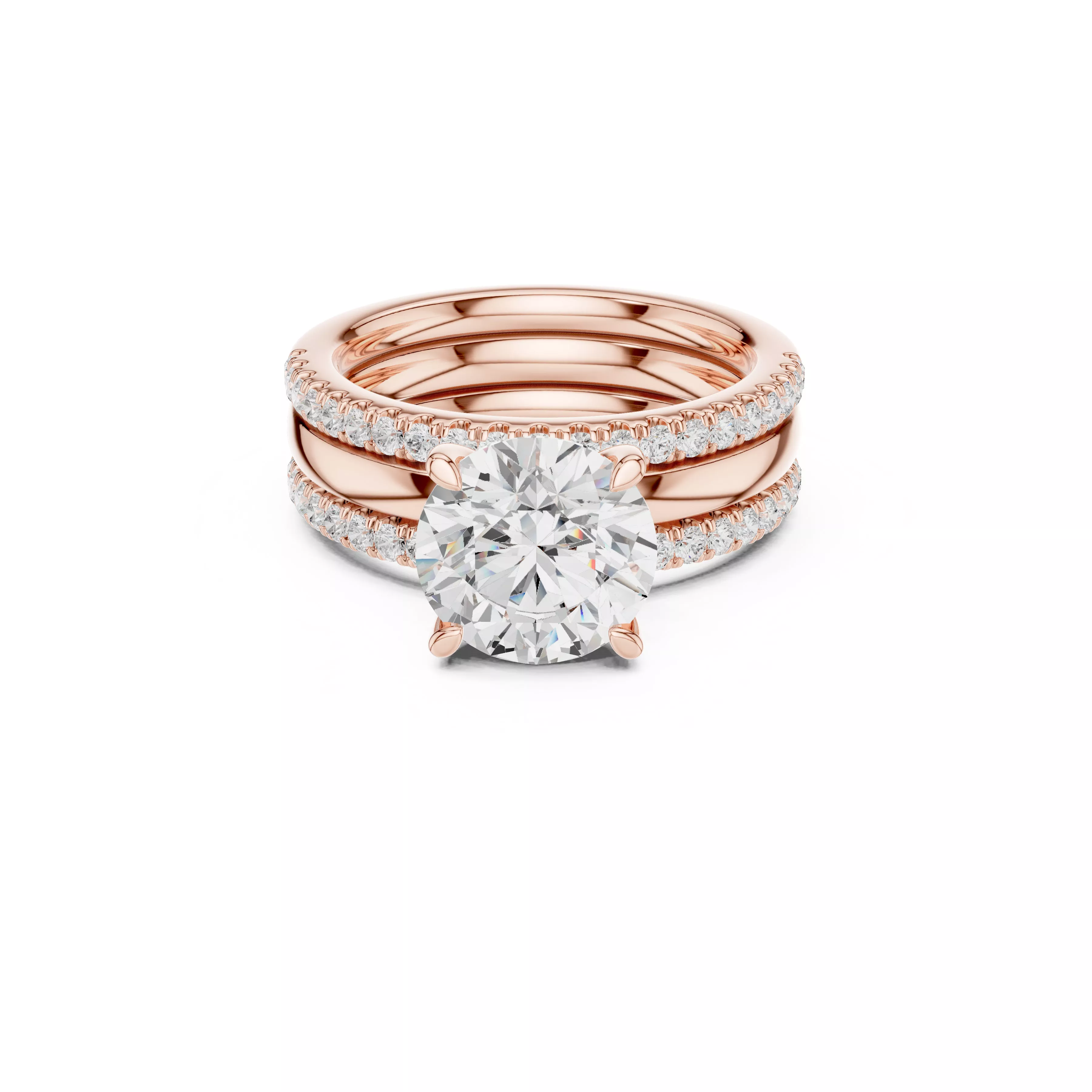 Buy Diamond Ring CAD Engagement Wedding Jewelry STL 3DM R2589 3D print model