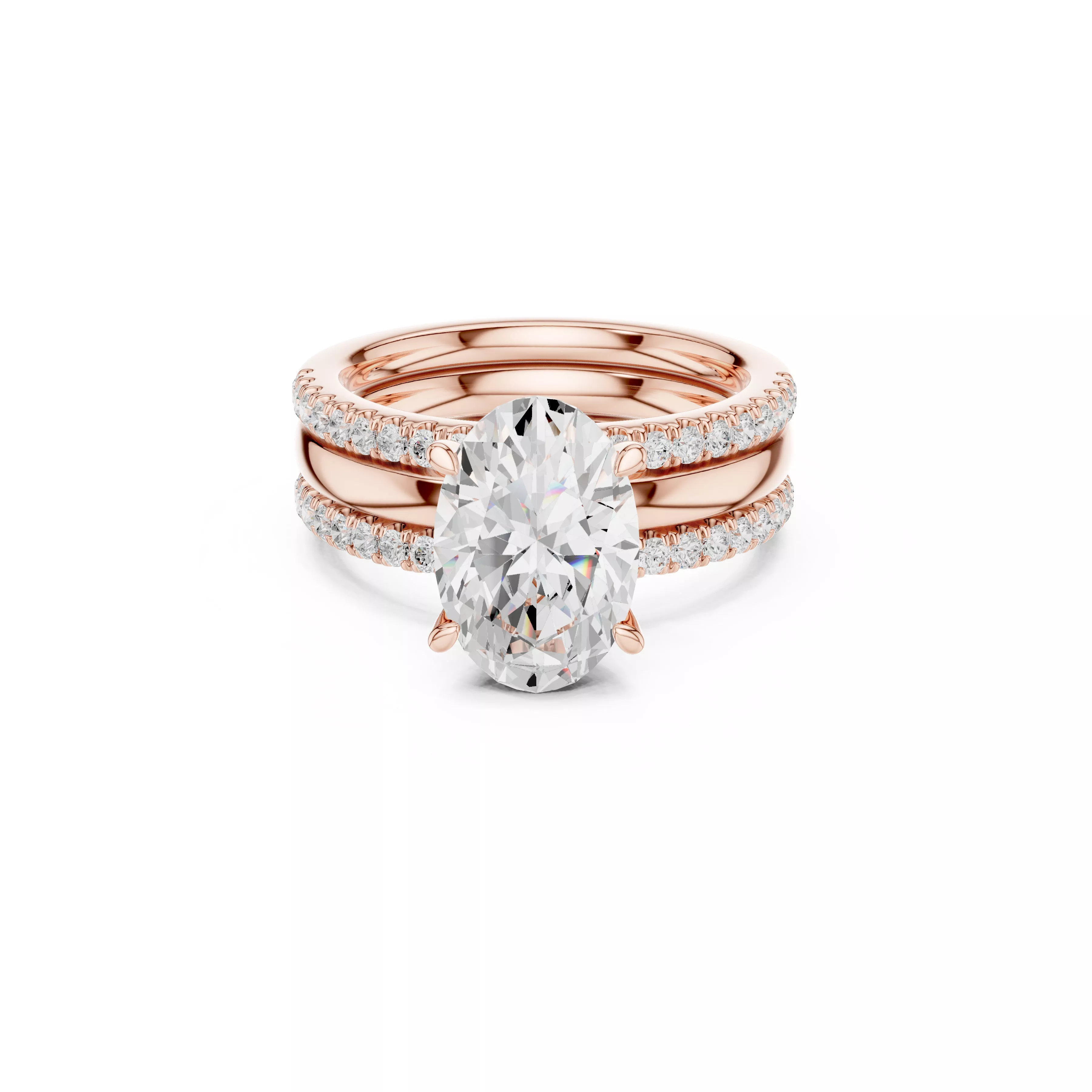 Buy Diamond Ring CAD Engagement Wedding Jewelry STL 3DM R2588 3D print model
