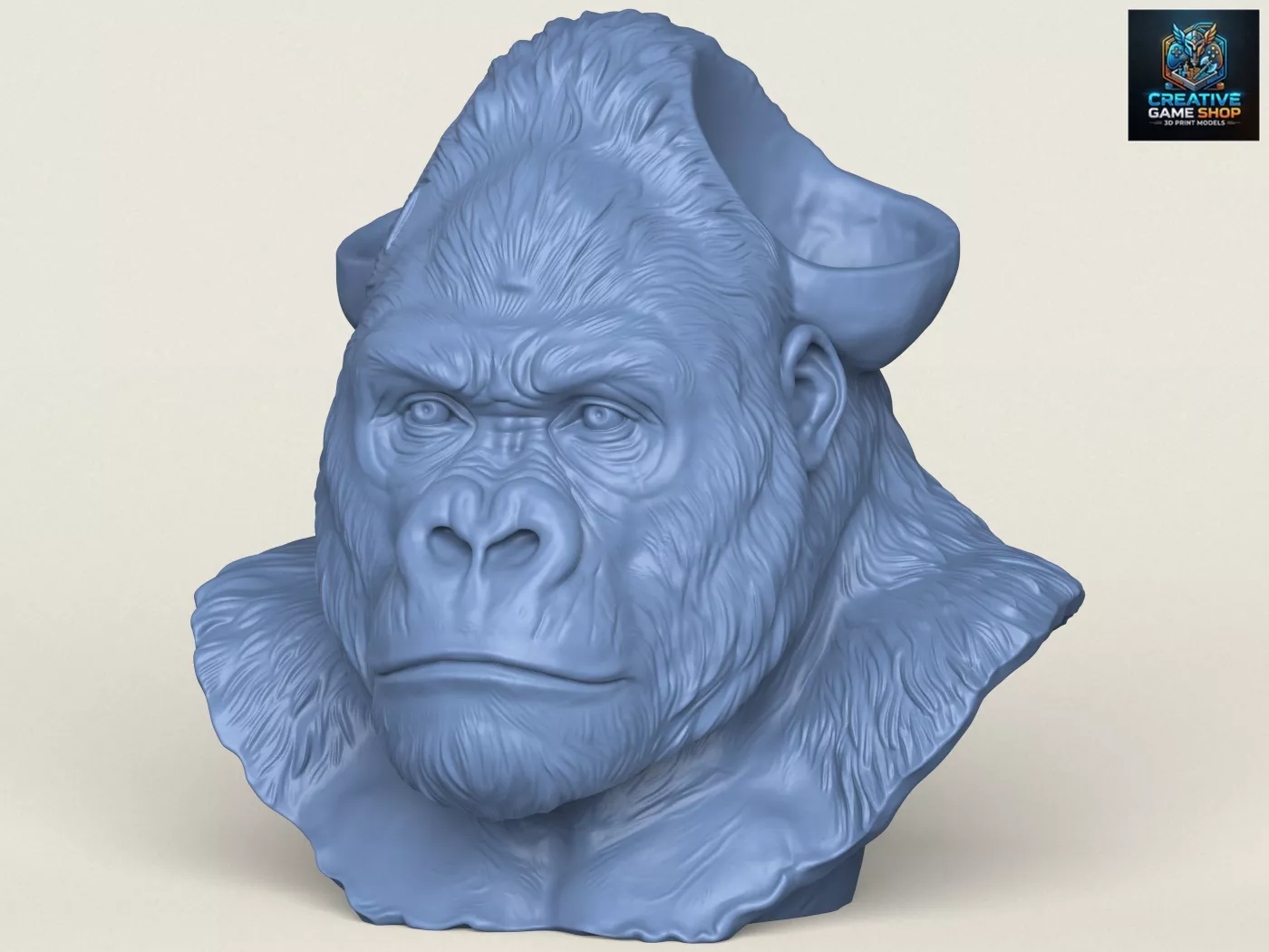 Gorilla Head Object Holder 3D print model