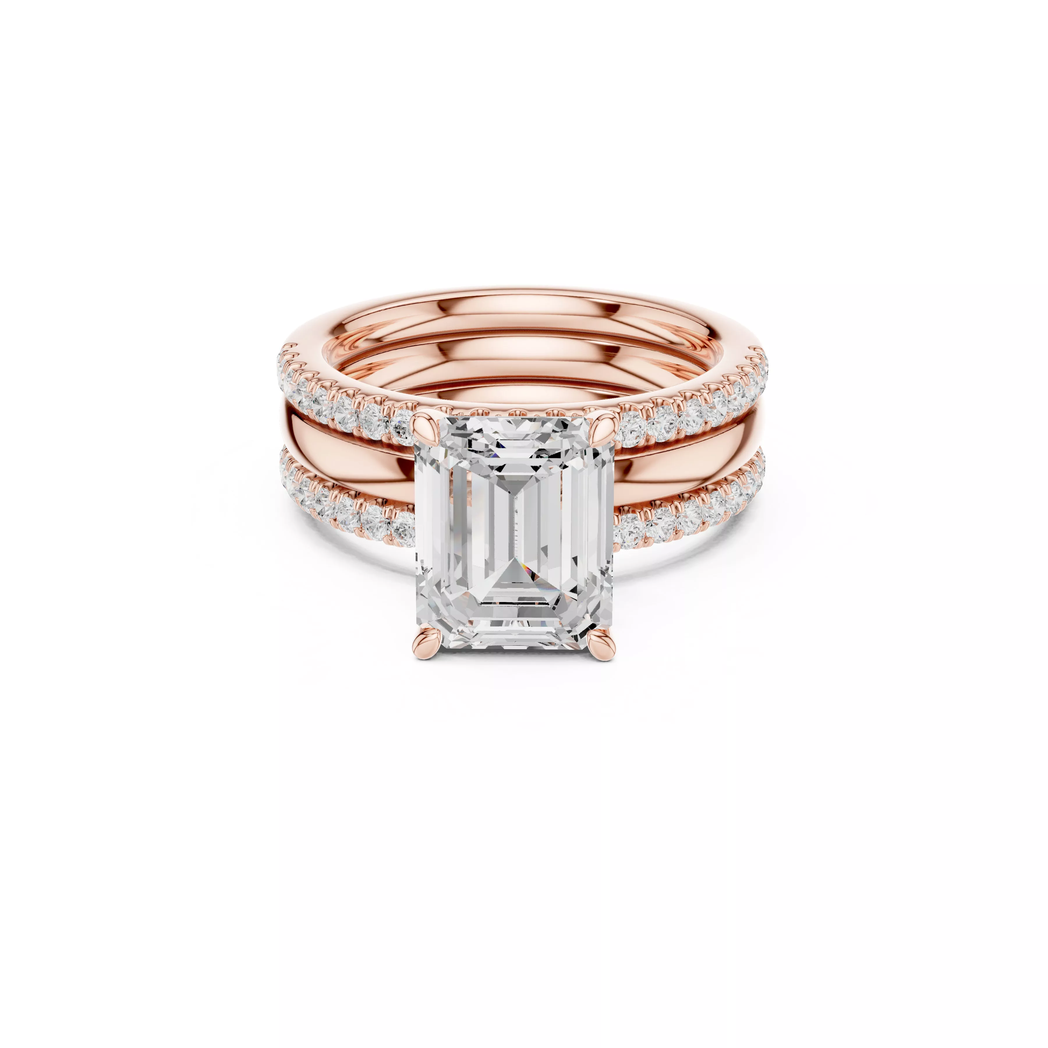 Buy Diamond Ring CAD Engagement Wedding Jewelry STL 3DM R2587 3D print model