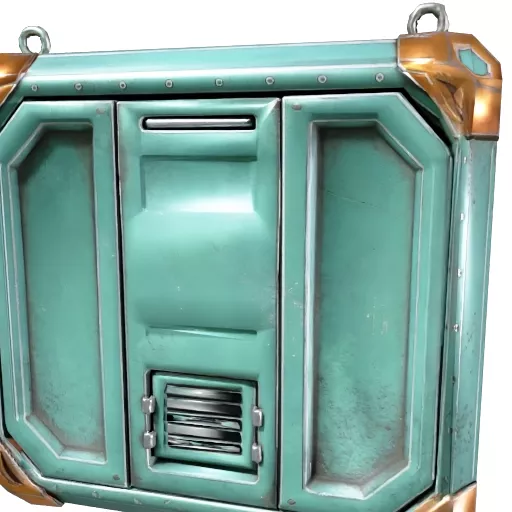 Low Poly Sci Fi Cargo Container 3D model