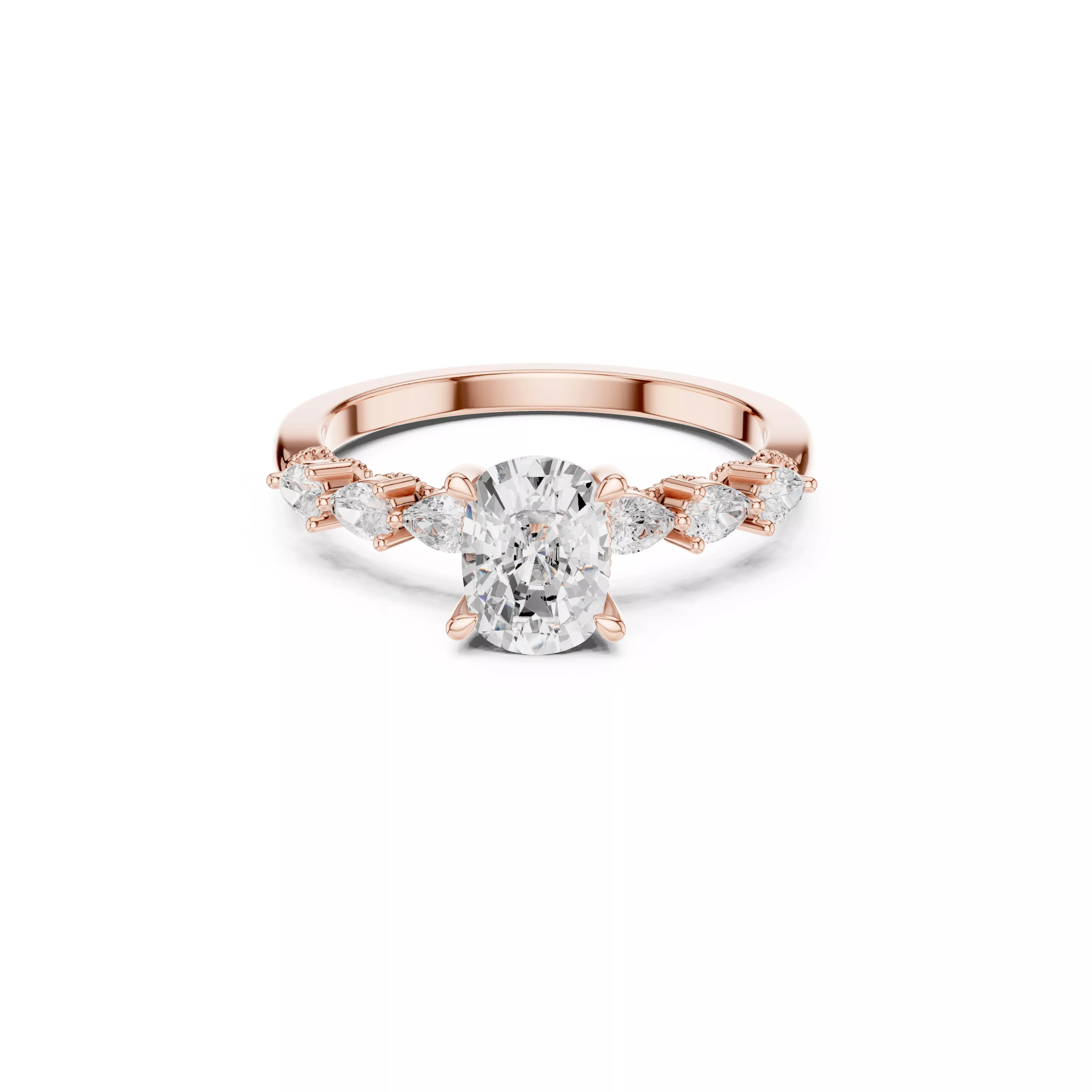 Buy Diamond Ring CAD Engagement Wedding Jewelry STL 3DM R2010 3D print model
