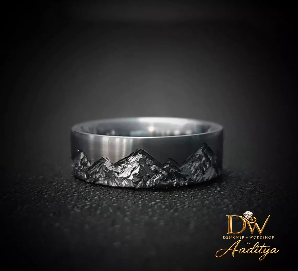 Mountain Landscape Ring 3D print model