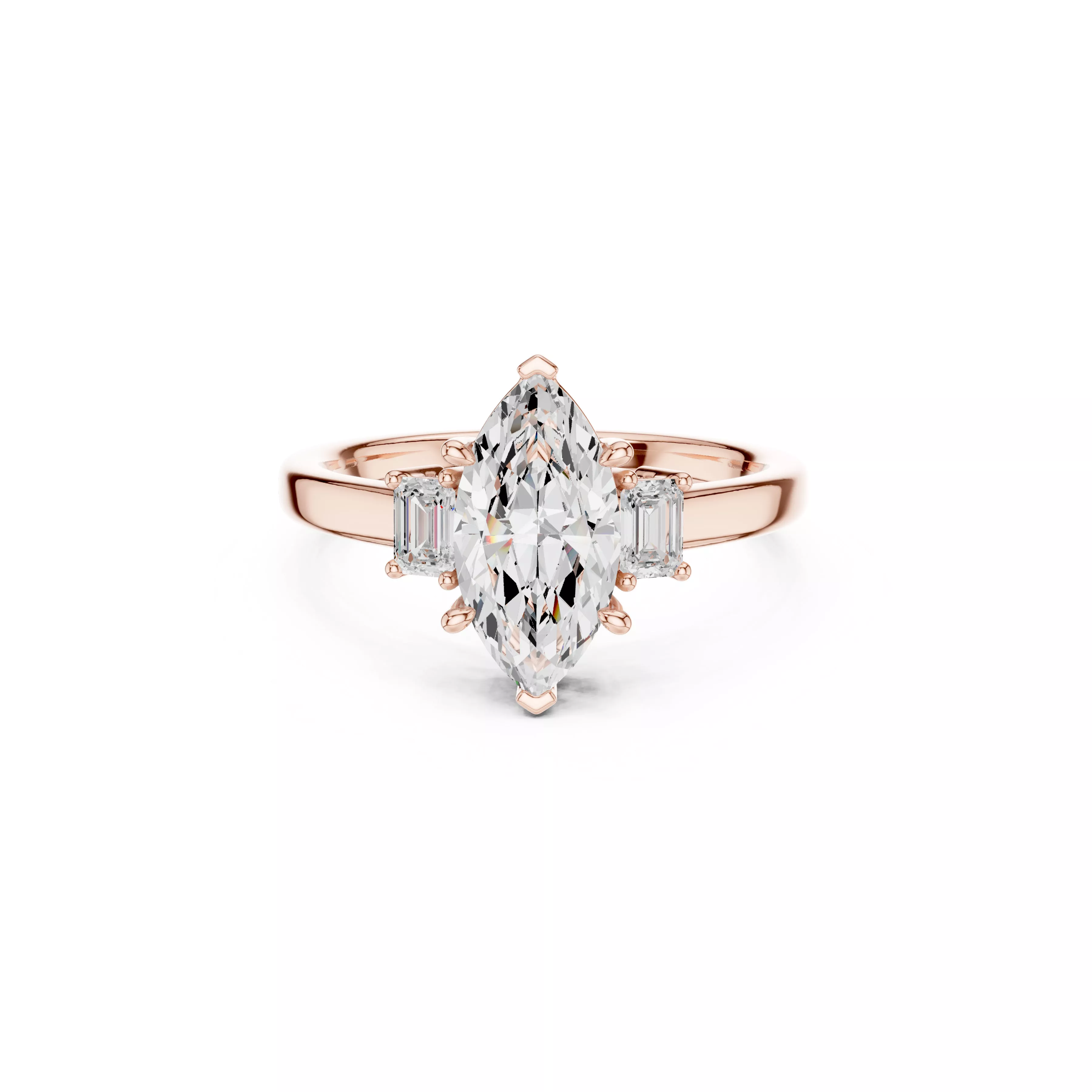 Buy Diamond Ring CAD Design STL 3DM Gold Ring Band R1824 3D print model