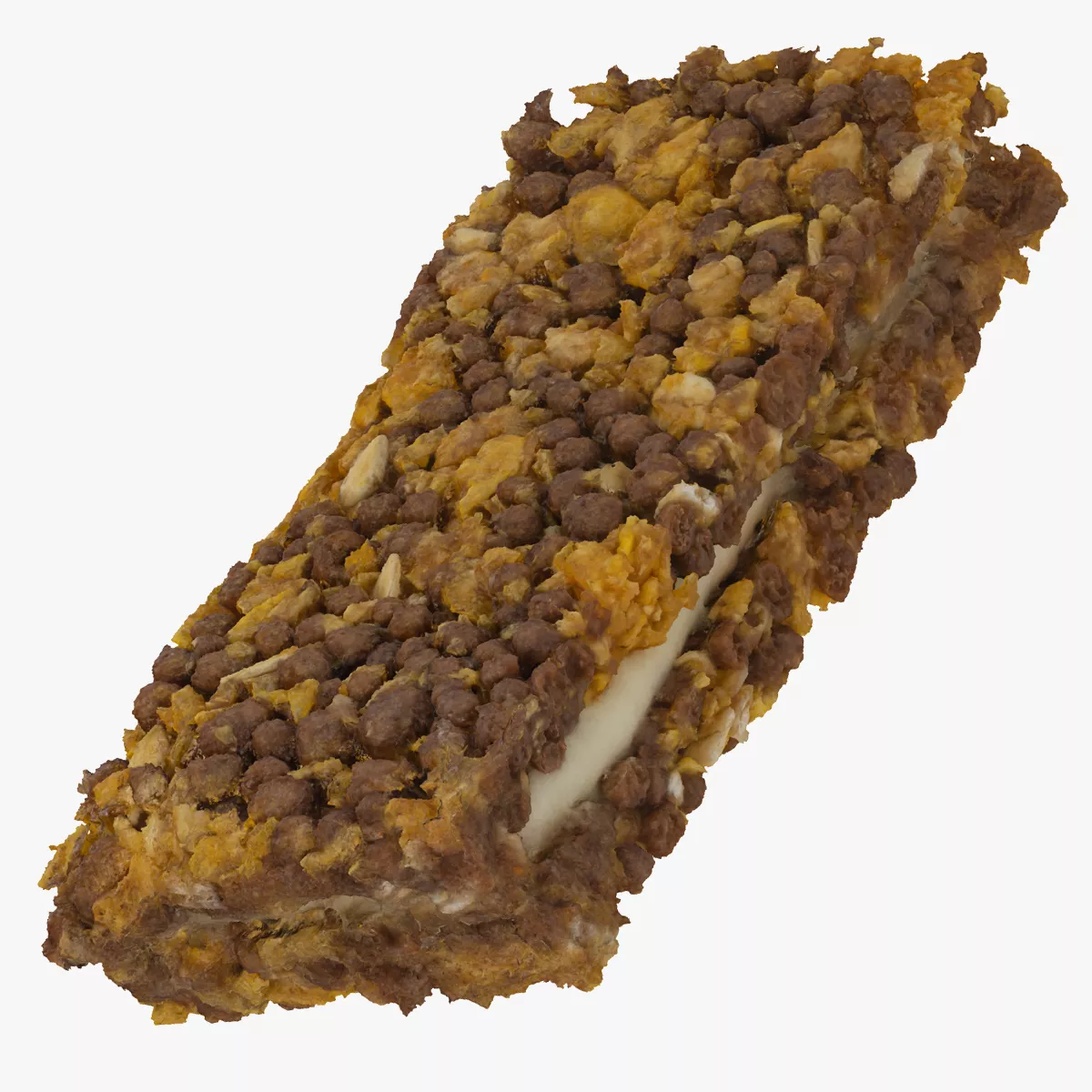 Dark and White Cereal Bar With Milk 01 RAW Scan 3D model
