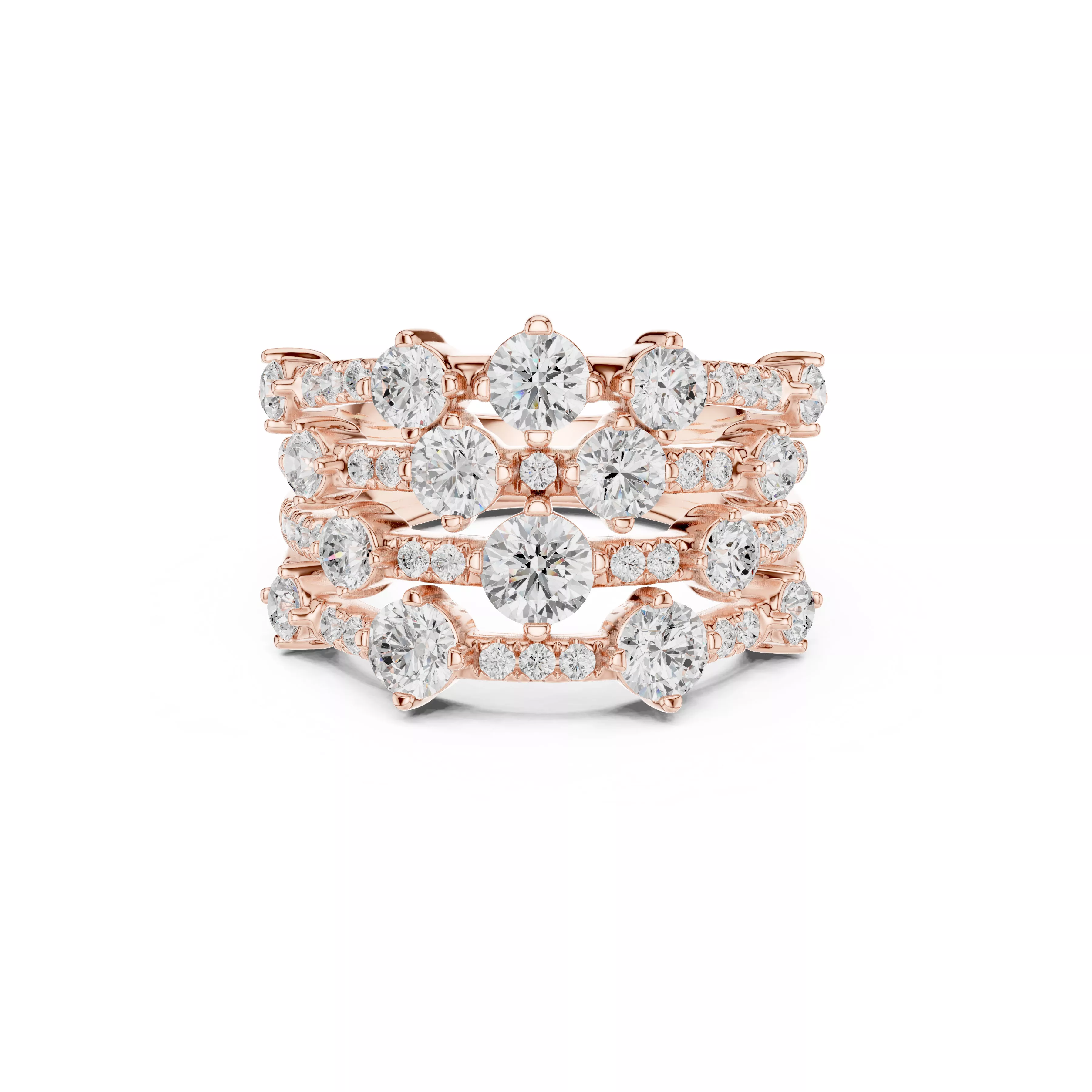 Buy Diamond Ring CAD Design STL 3DM Gold Ring Band R1834 3D print model
