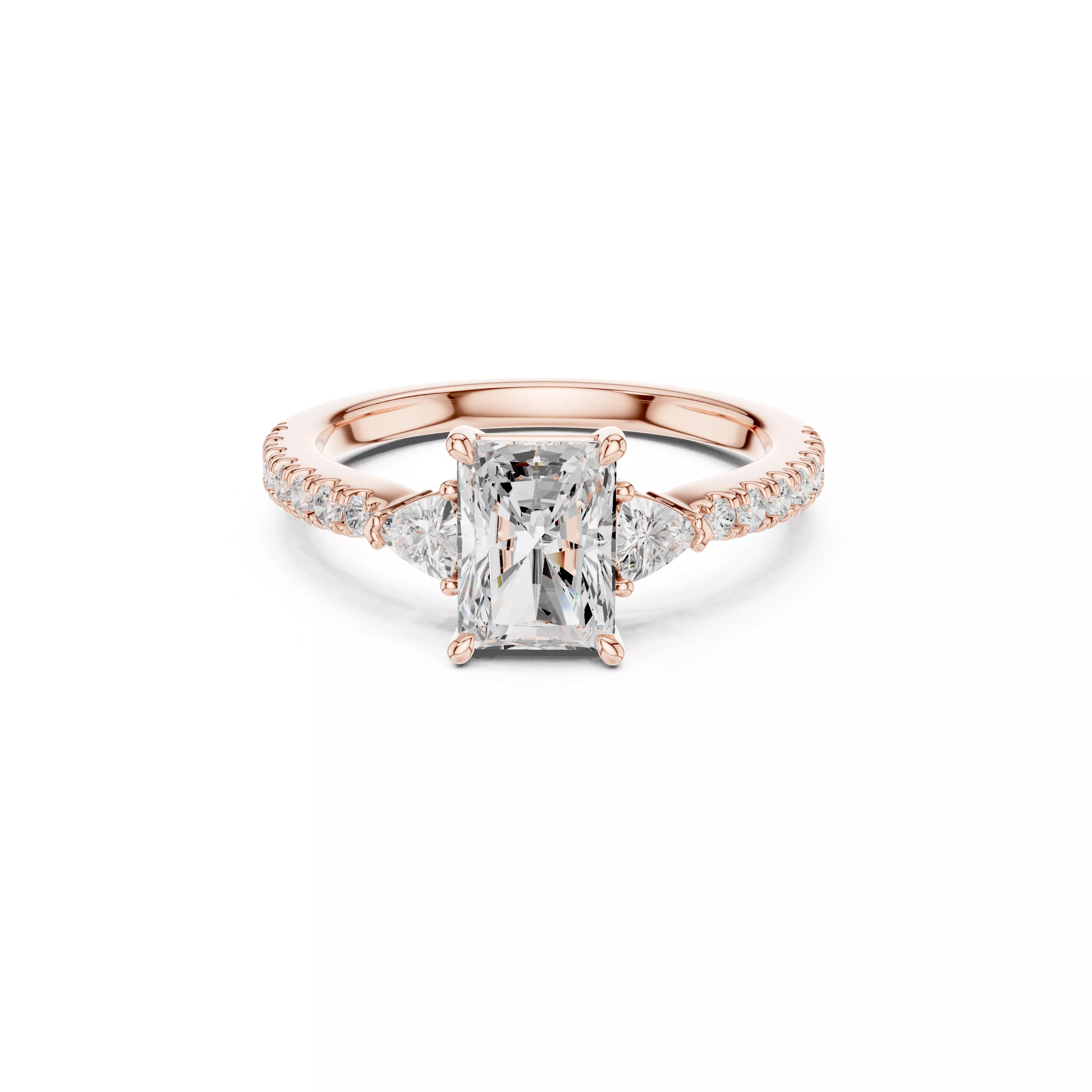 Buy Diamond Ring CAD Design STL 3DM Gold Ring Band R1837 3D print model
