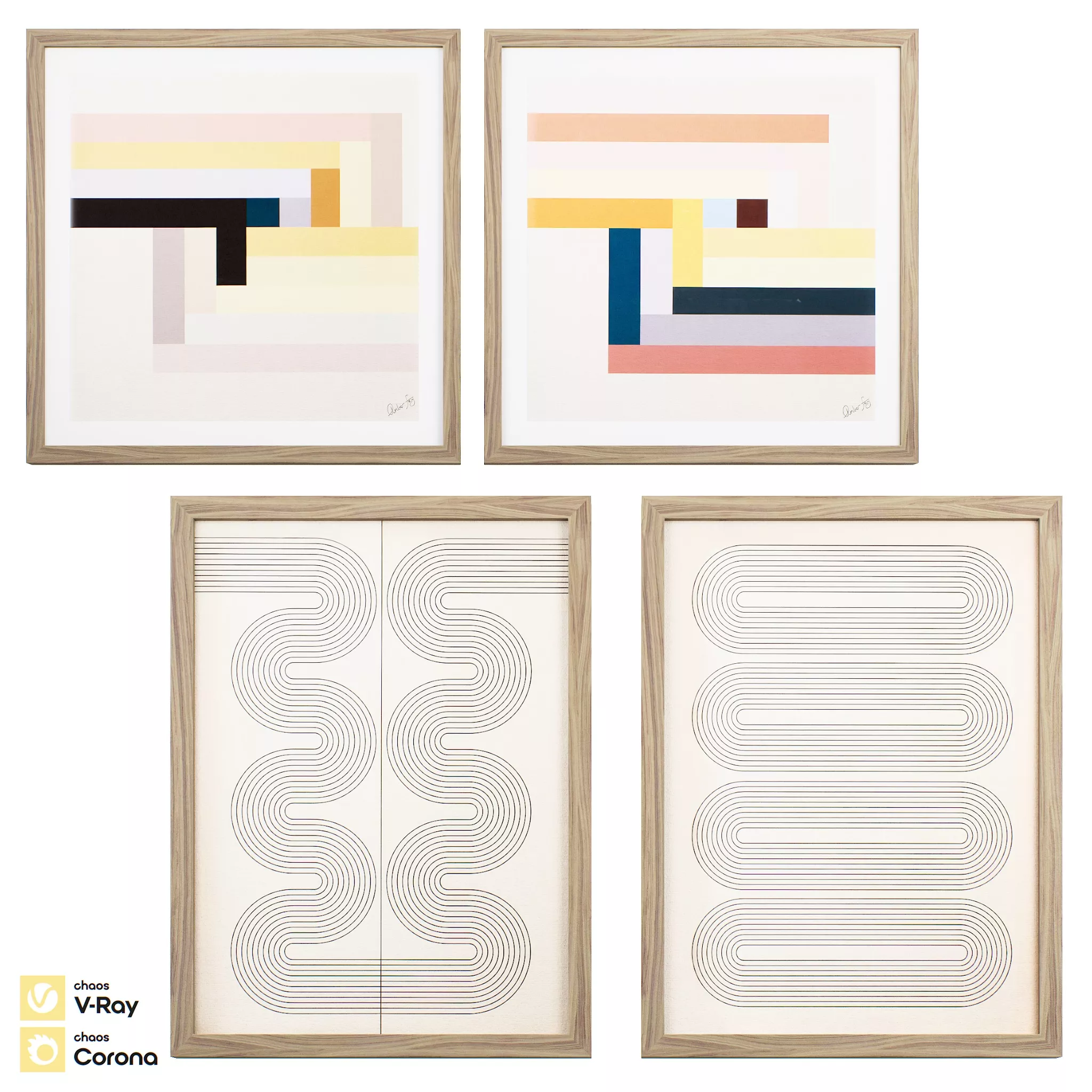 Wall Art Set 6 3D model
