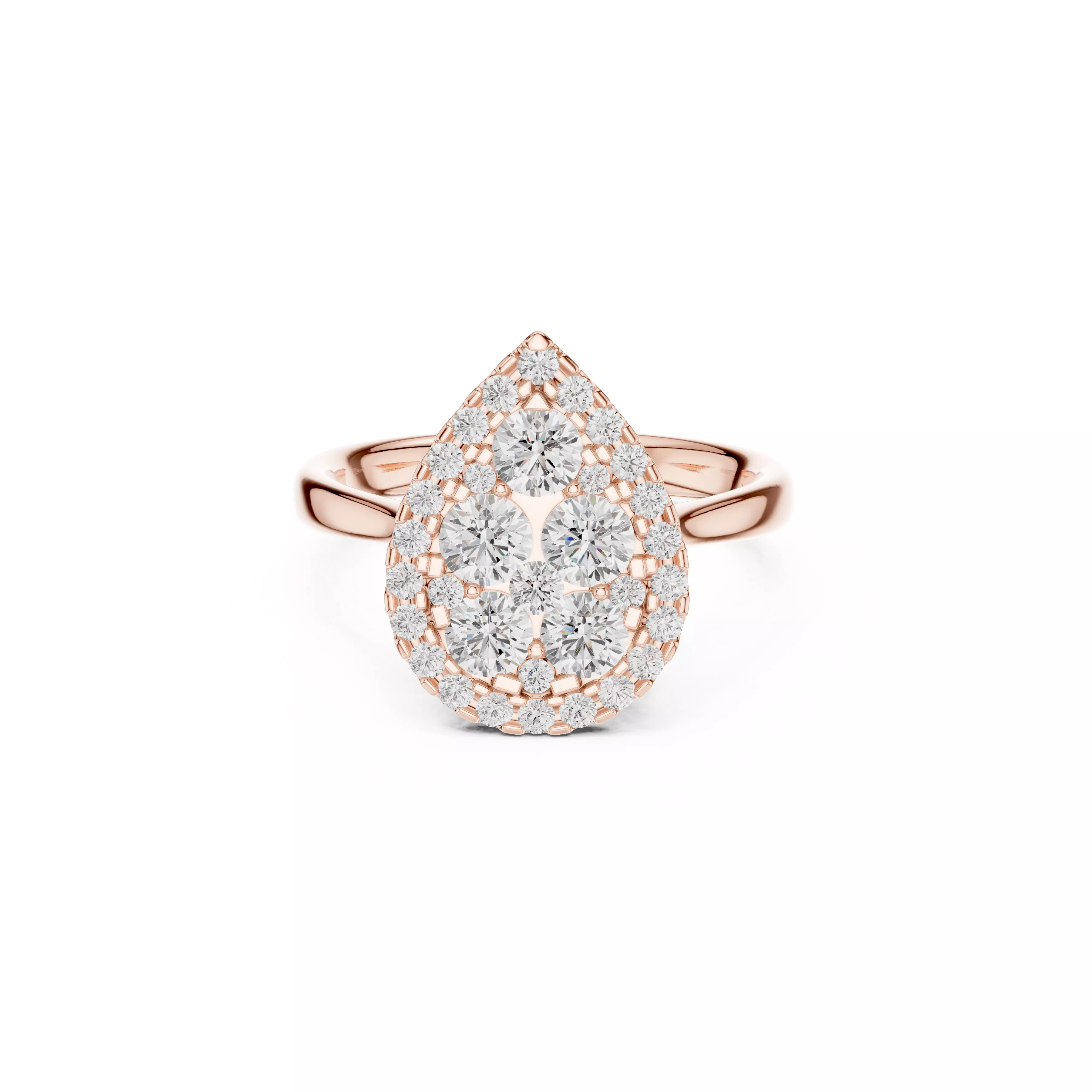 Buy Diamond Ring CAD Design STL 3DM Gold Ring Band R1852 3D print model