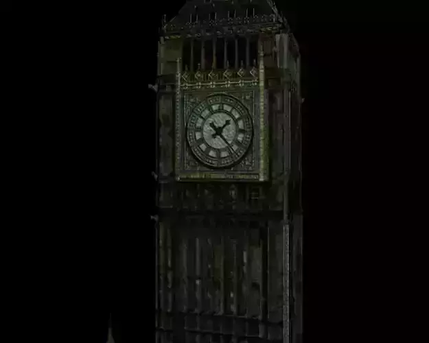 Big Ben Landmark Building gritty-style textures