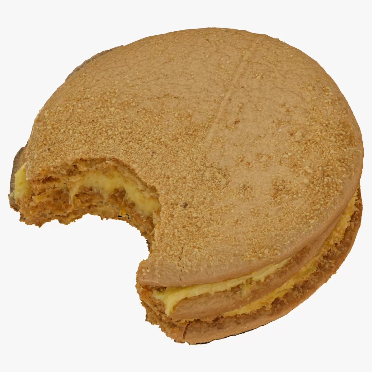 Round Honey Cake 01 Bitten RAW Scan 3D model