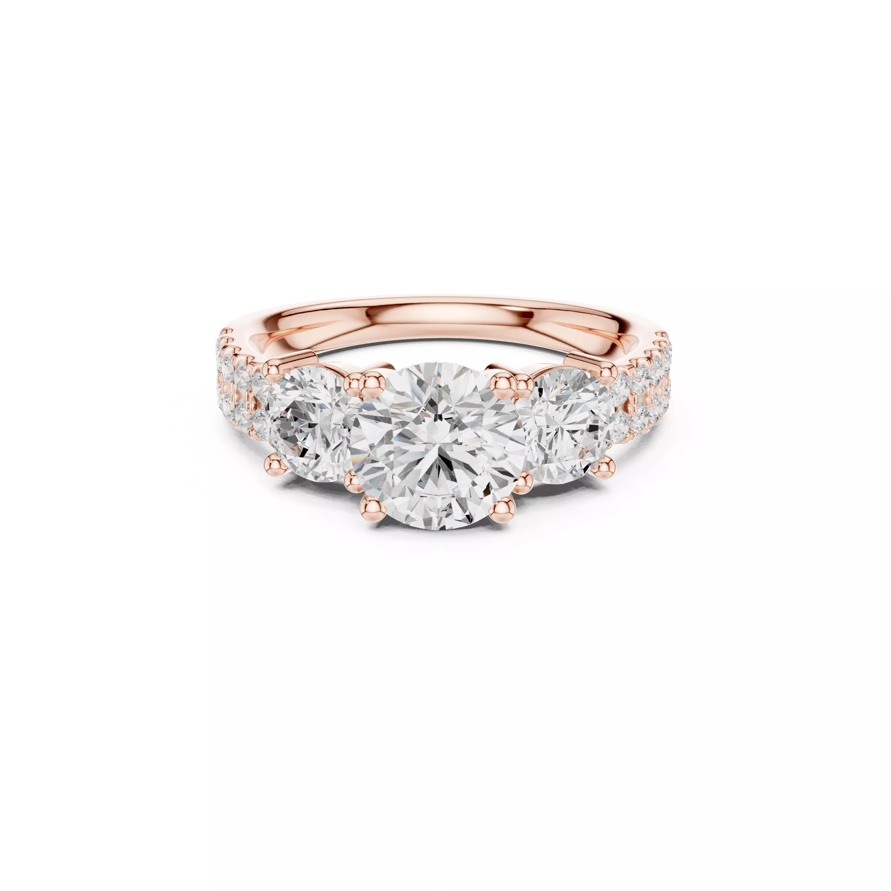 Buy Diamond Ring CAD Design STL 3DM Gold Ring Band R1753 3D print model