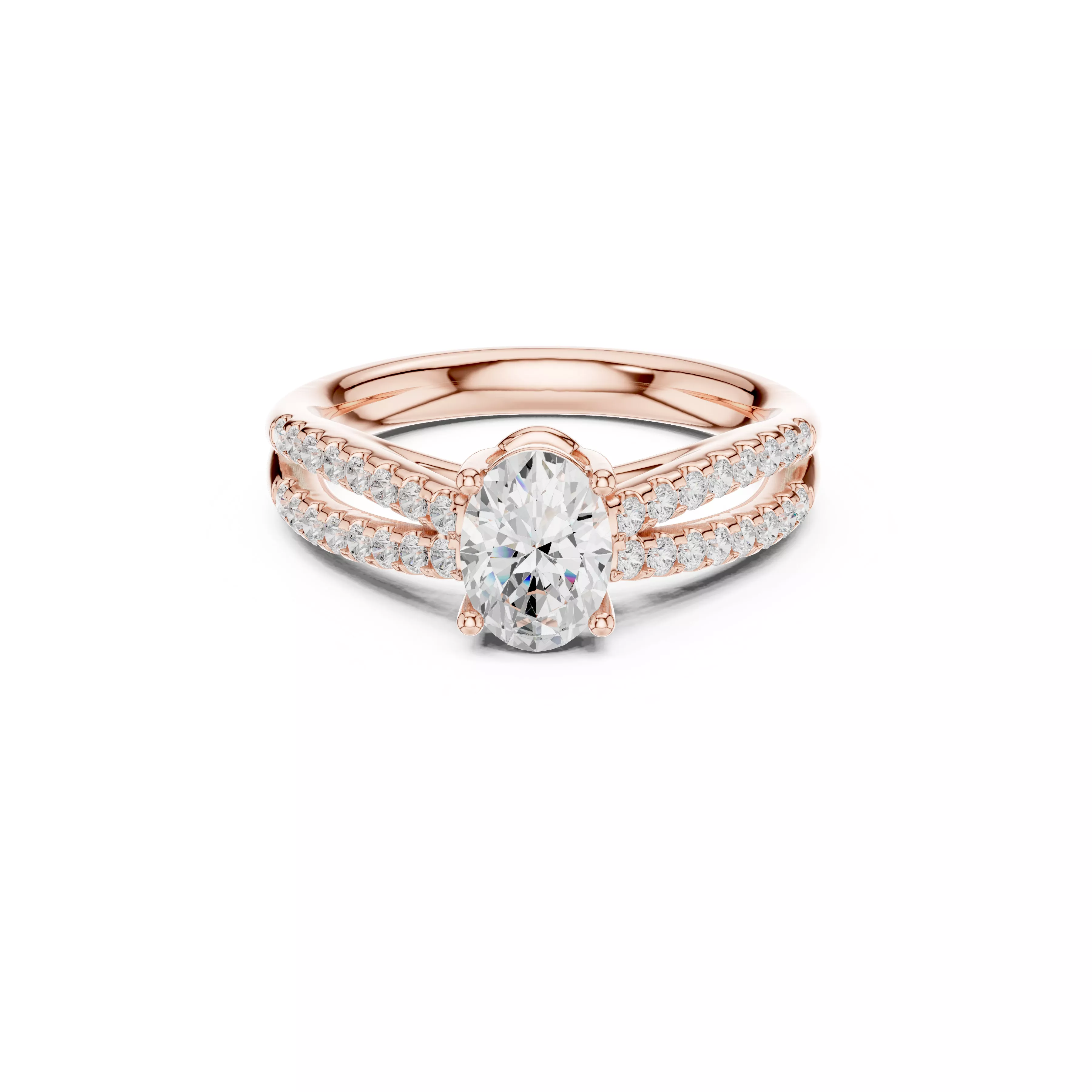 Buy Diamond Ring CAD Design STL 3DM Gold Ring Band R1757 3D print model