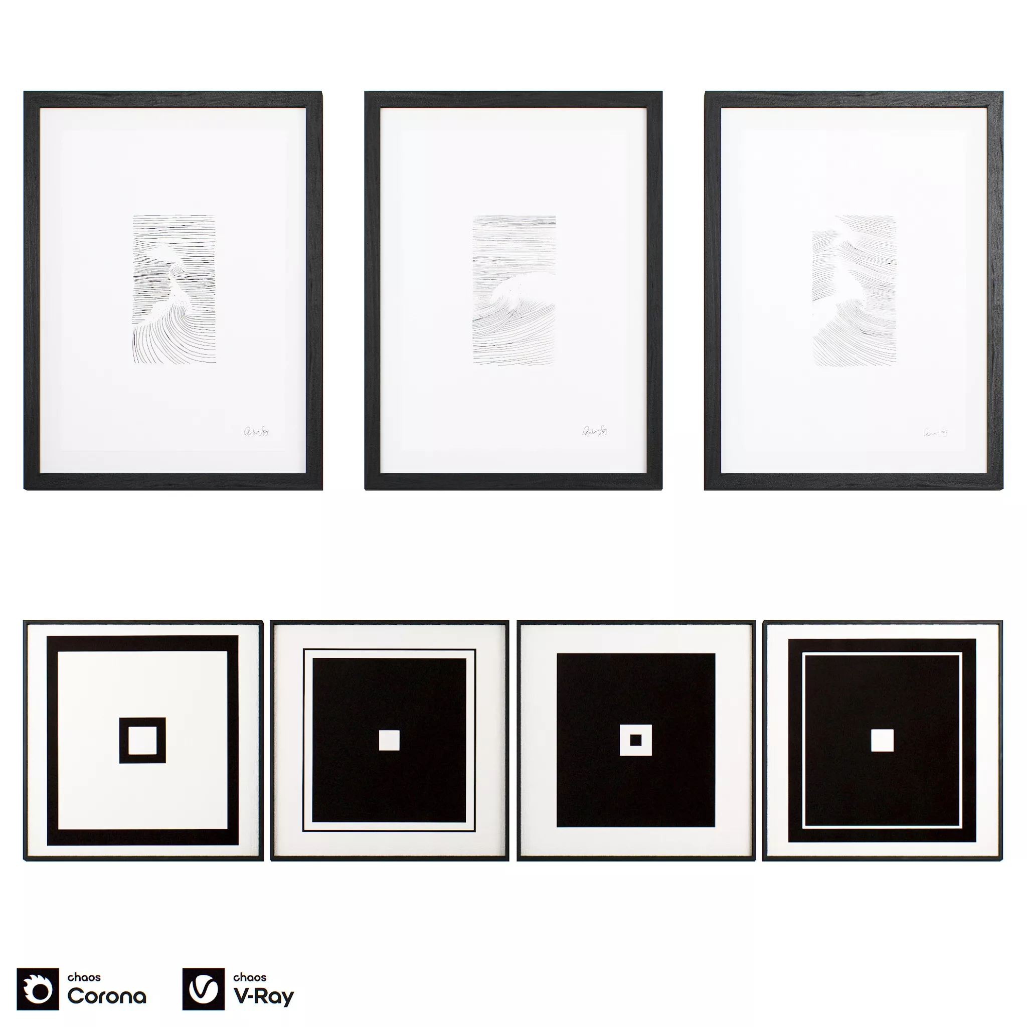 Wall Art Set 7 3D model