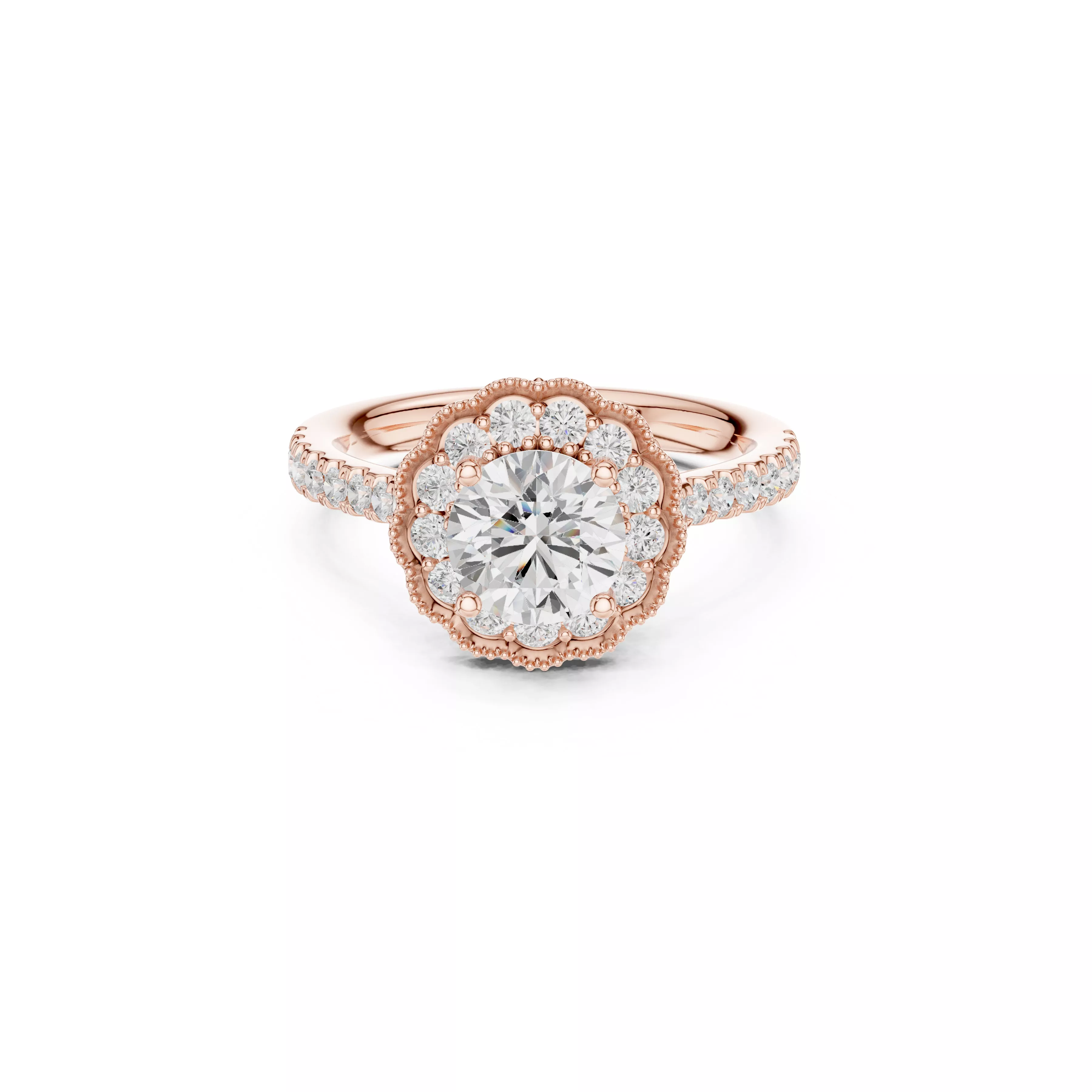 Buy Diamond Ring CAD Design STL 3DM Gold Ring Band R1751 3D print model