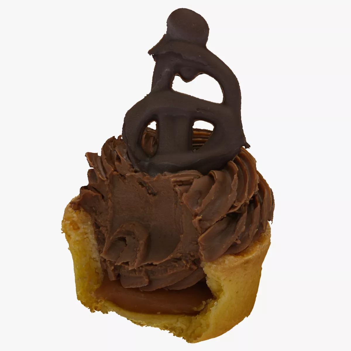 Vanilla Cupcake With Dark Chocolate 01 Bitten RAW Scan 3D model