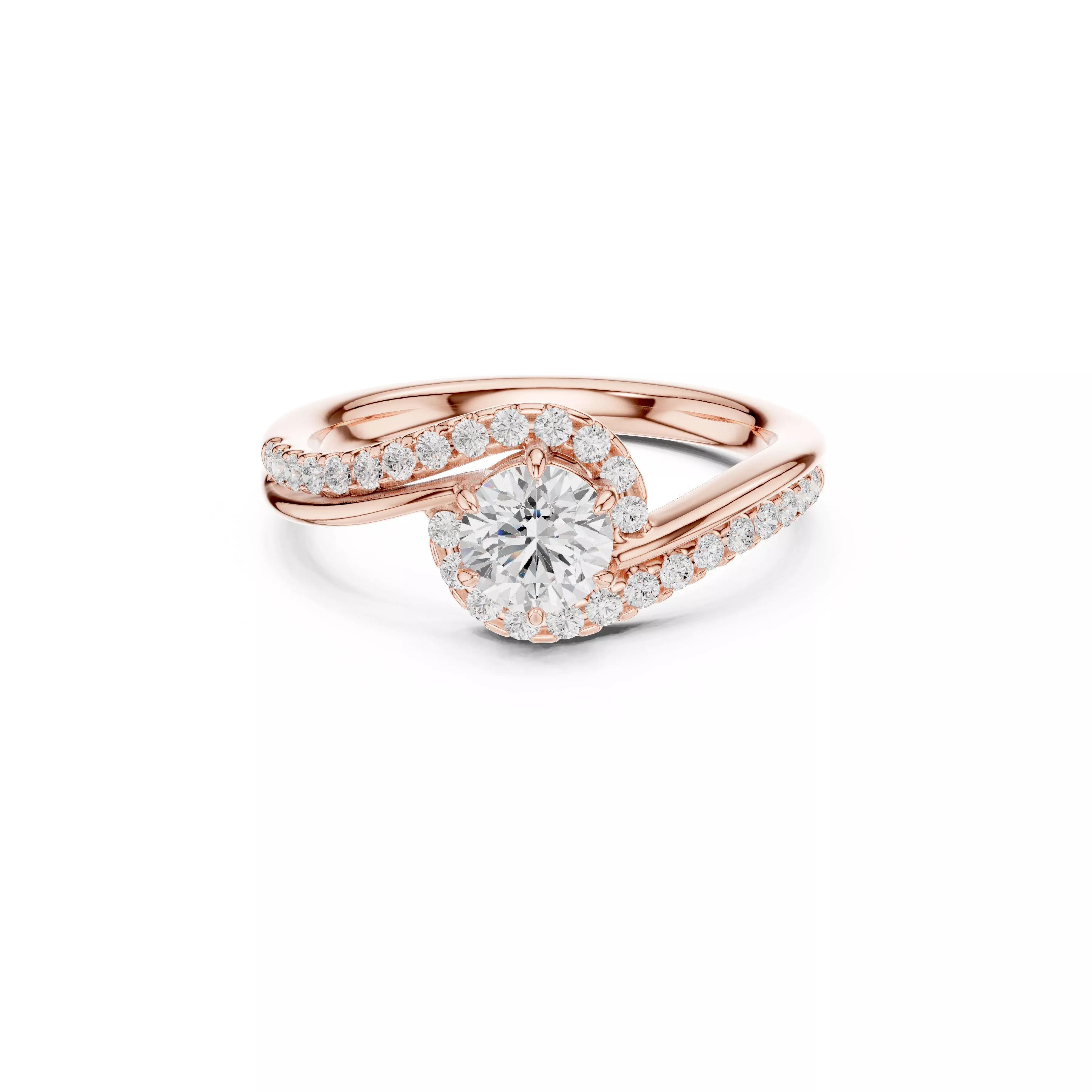 Buy Diamond Ring CAD Design STL 3DM Gold Ring Band R1671 3D print model