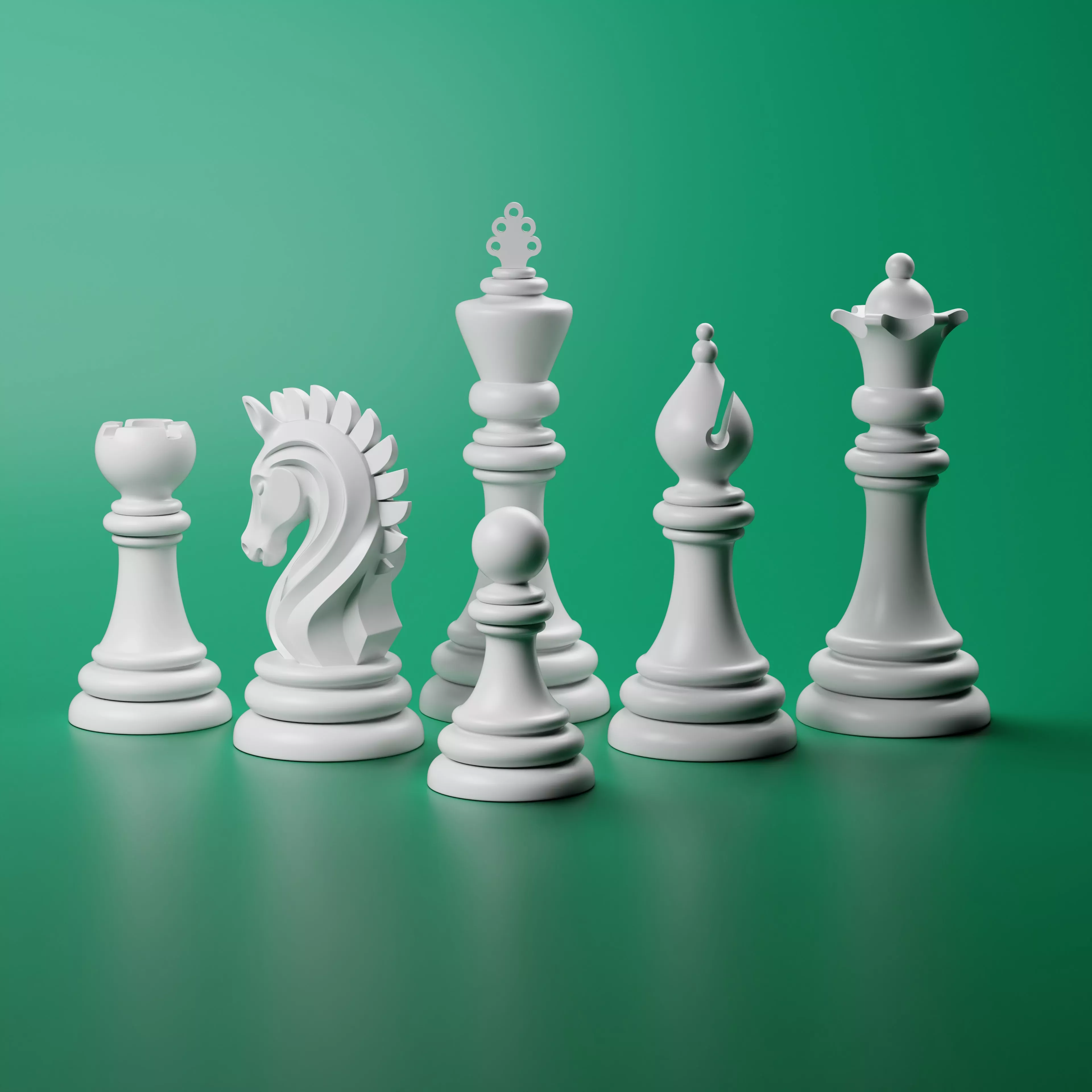 Imperial Staunton Chess Set 3D print model