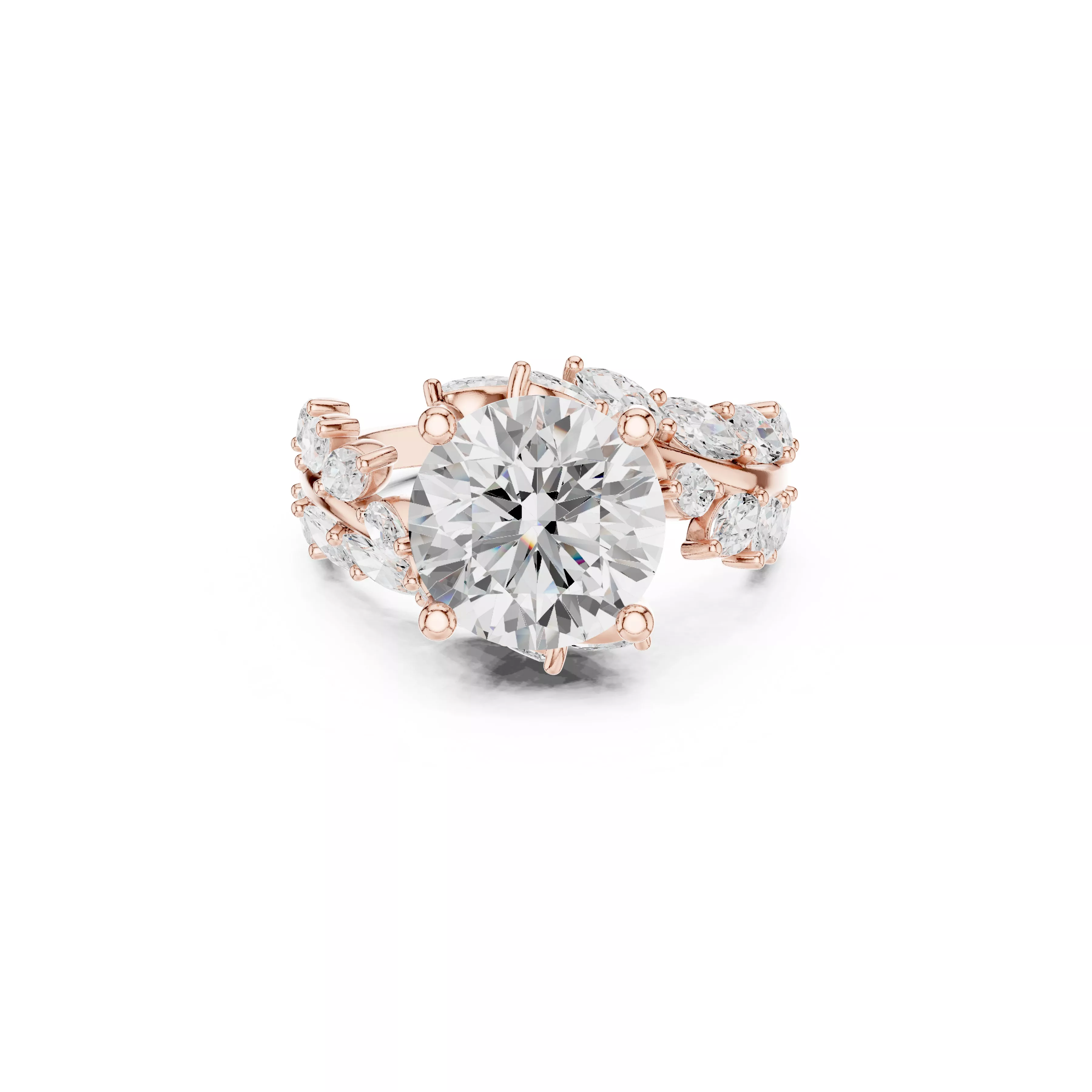 Buy Diamond Ring CAD Design STL 3DM Gold Ring Band R1663 3D print model