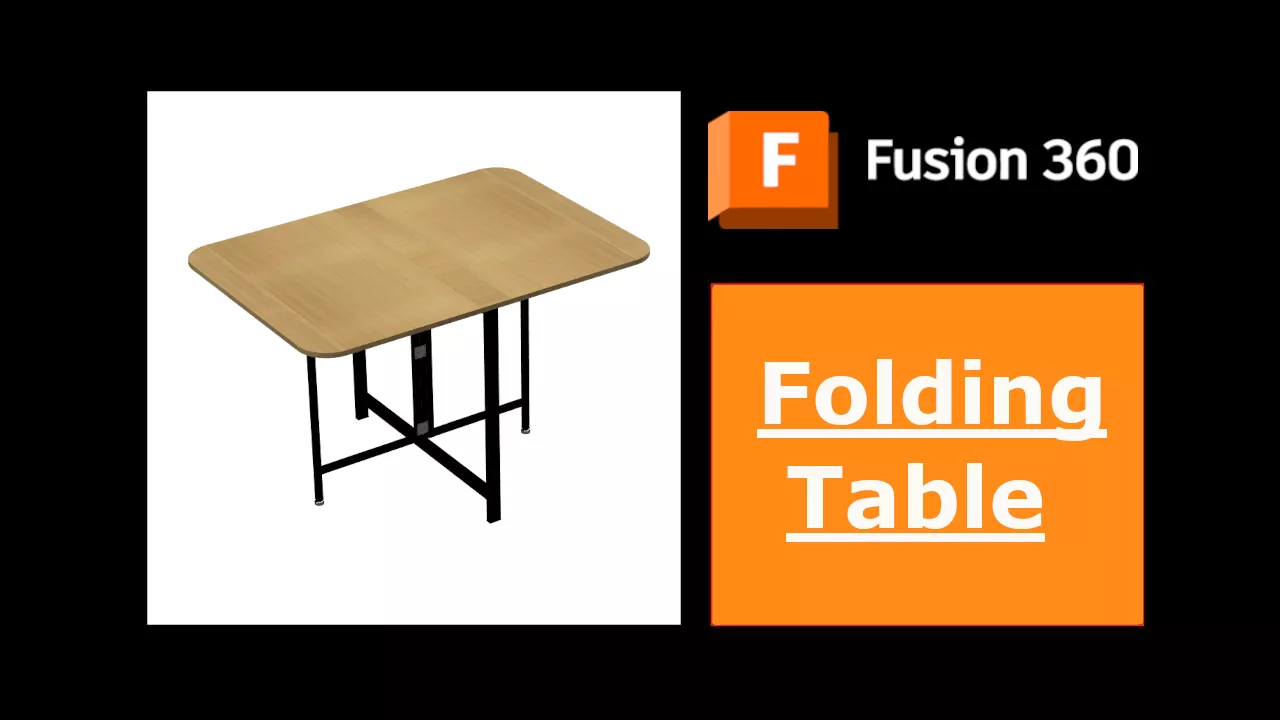 Folding table 3D print model