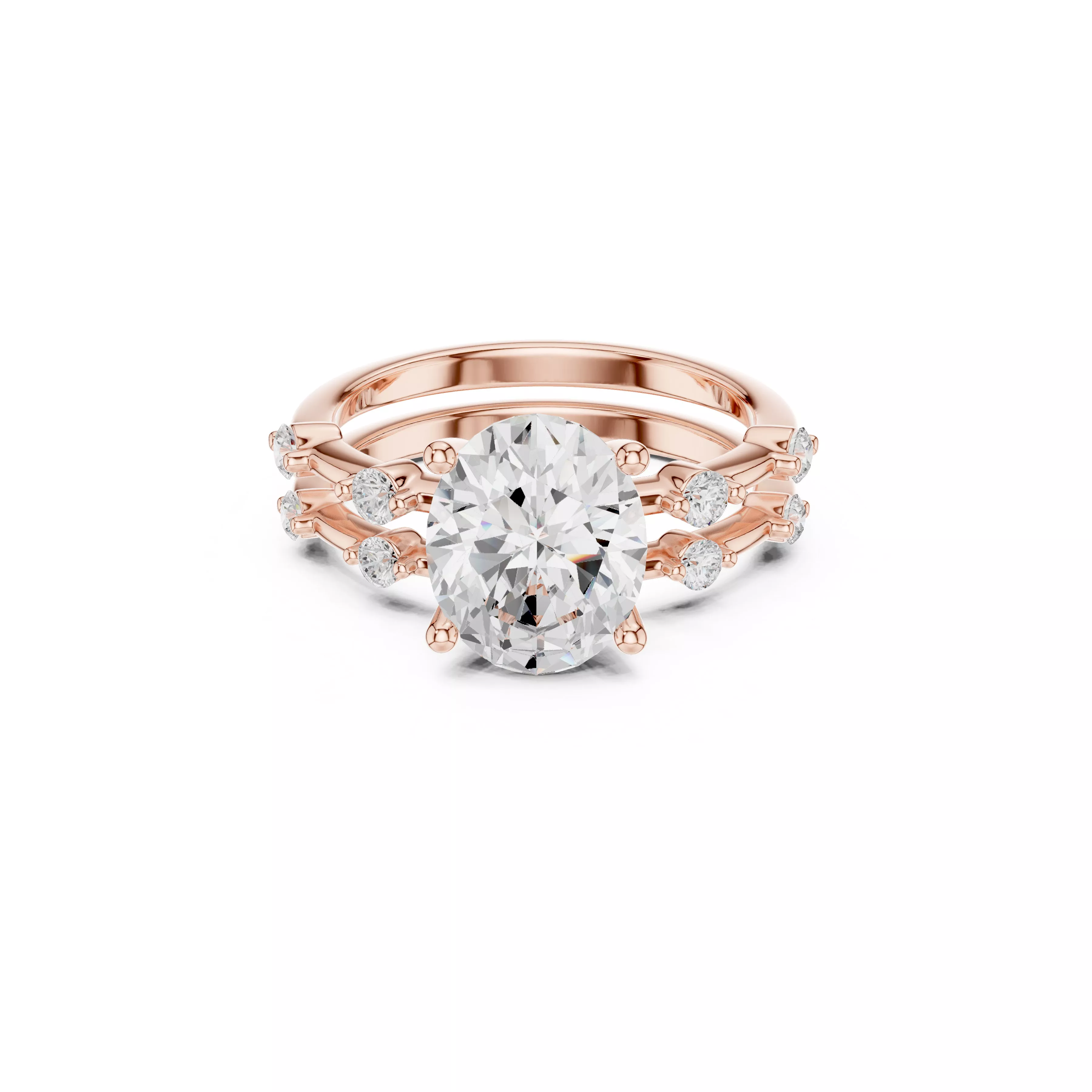Buy Diamond Ring CAD Design STL 3DM Gold Ring Band R1656 3D print model
