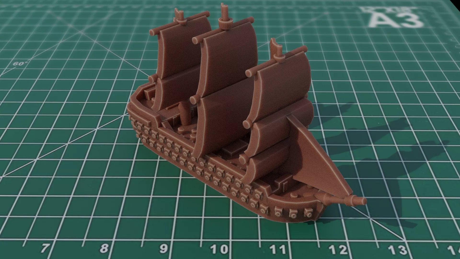 Man-o-War Sailing Ship Age of Sail STL Model 3D print model