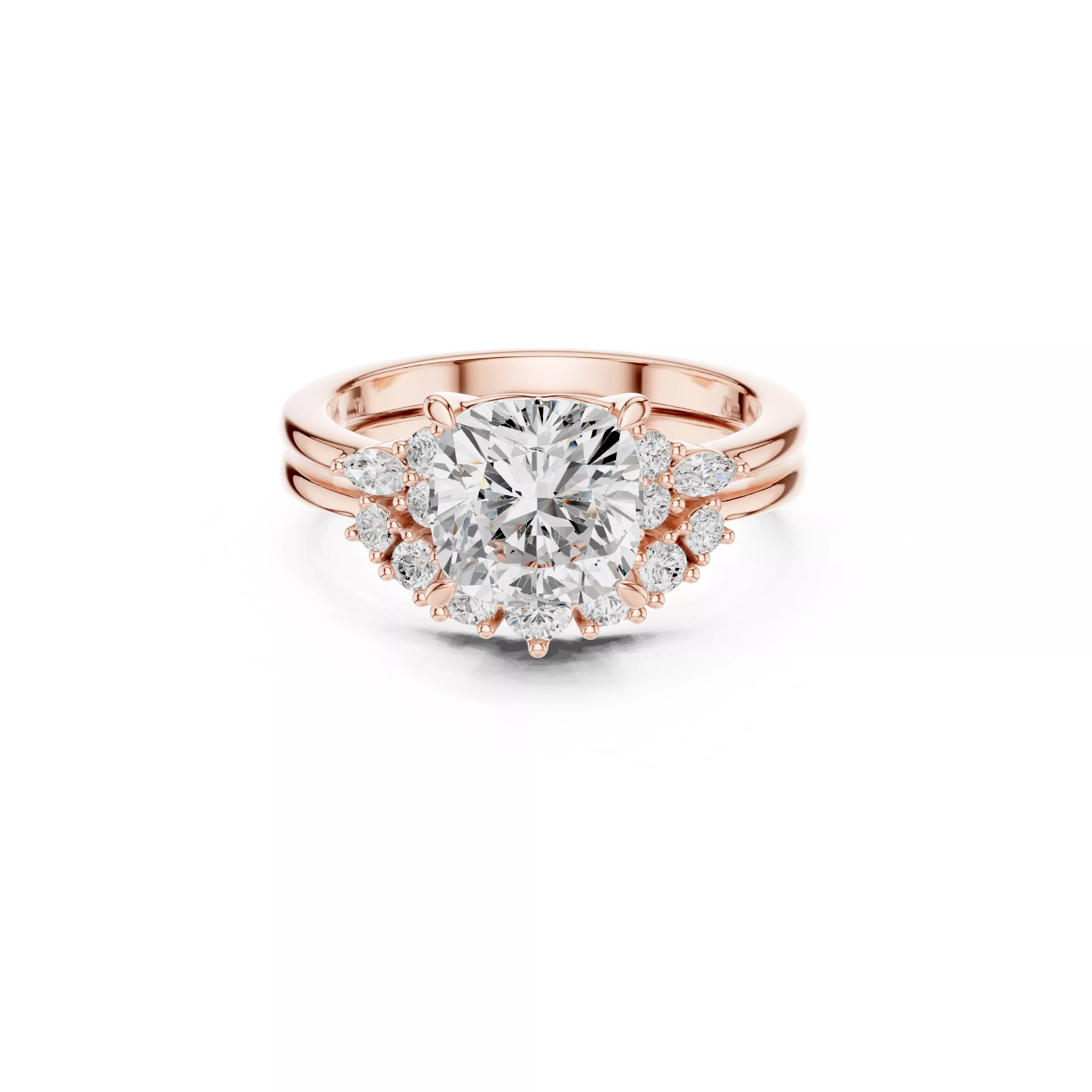 Buy Diamond Ring CAD Design STL 3DM Gold Ring Band R1655 3D print model