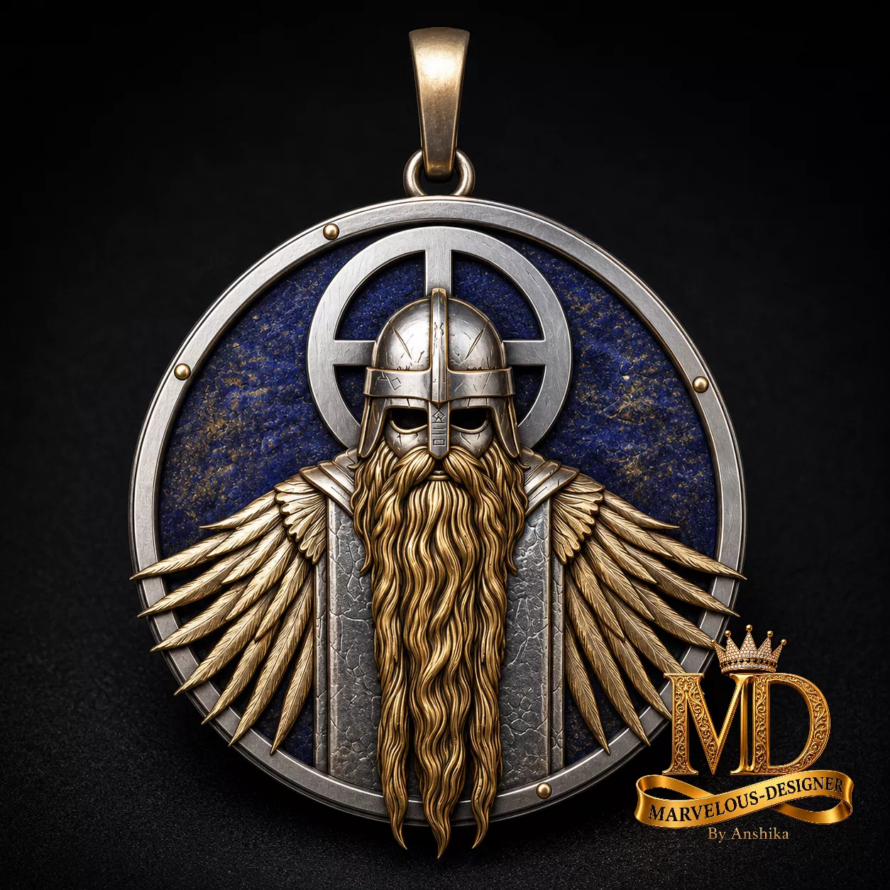 Viking Norse Warrior Pendant 3D print model