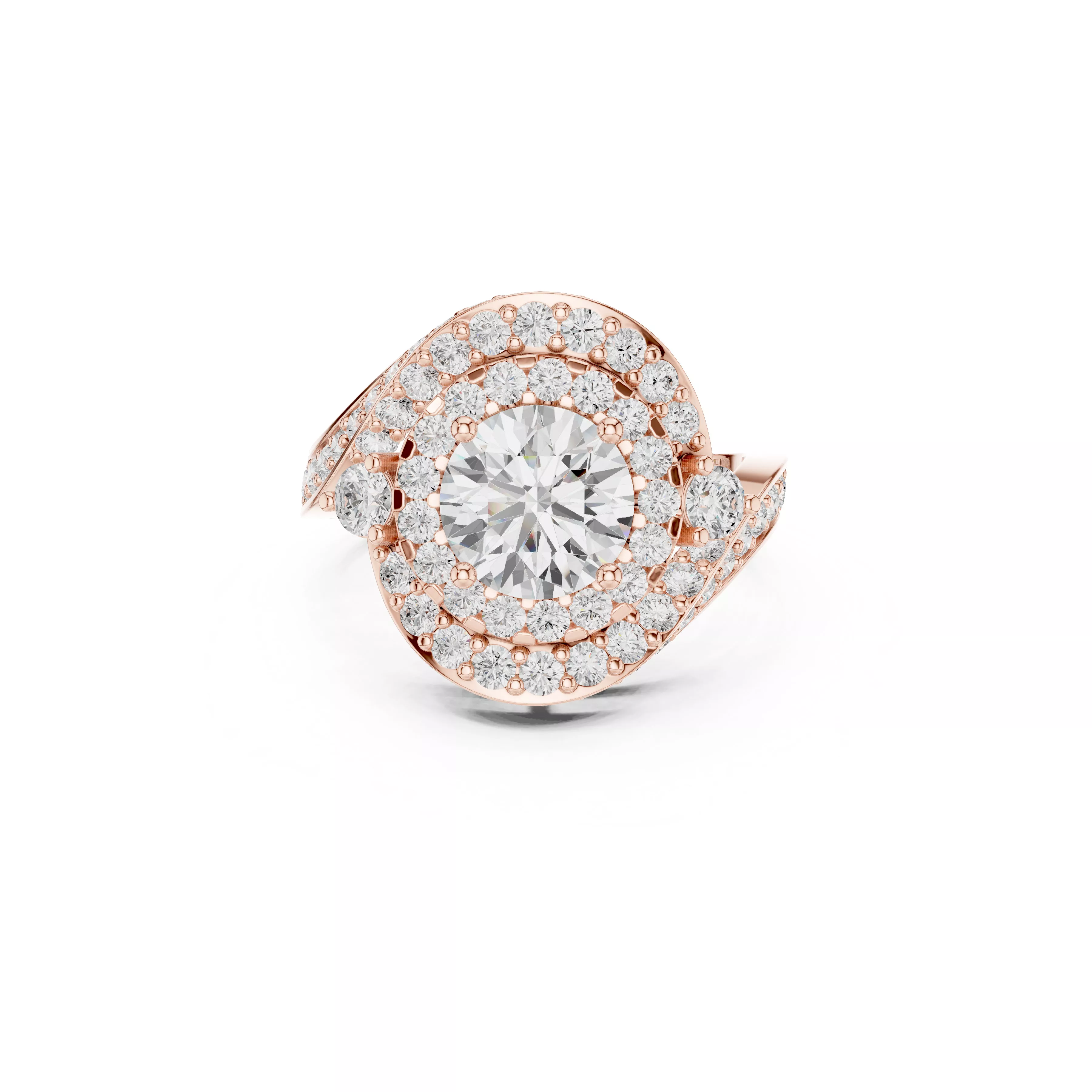 Buy Diamond Ring CAD Design STL 3DM Gold Ring Band R1808 3D print model