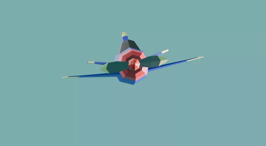 Aeroplane Lowpoly Game Asset Low-poly 3D model