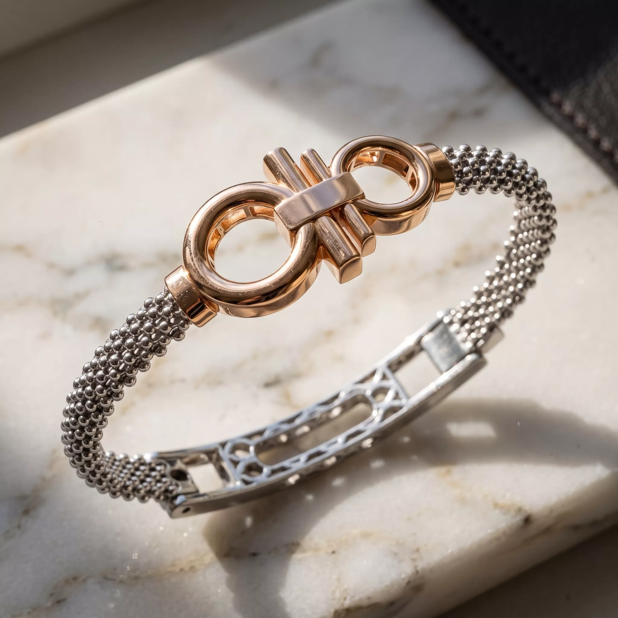 small size interlocking circle mesh bracelet with support 3D print model
