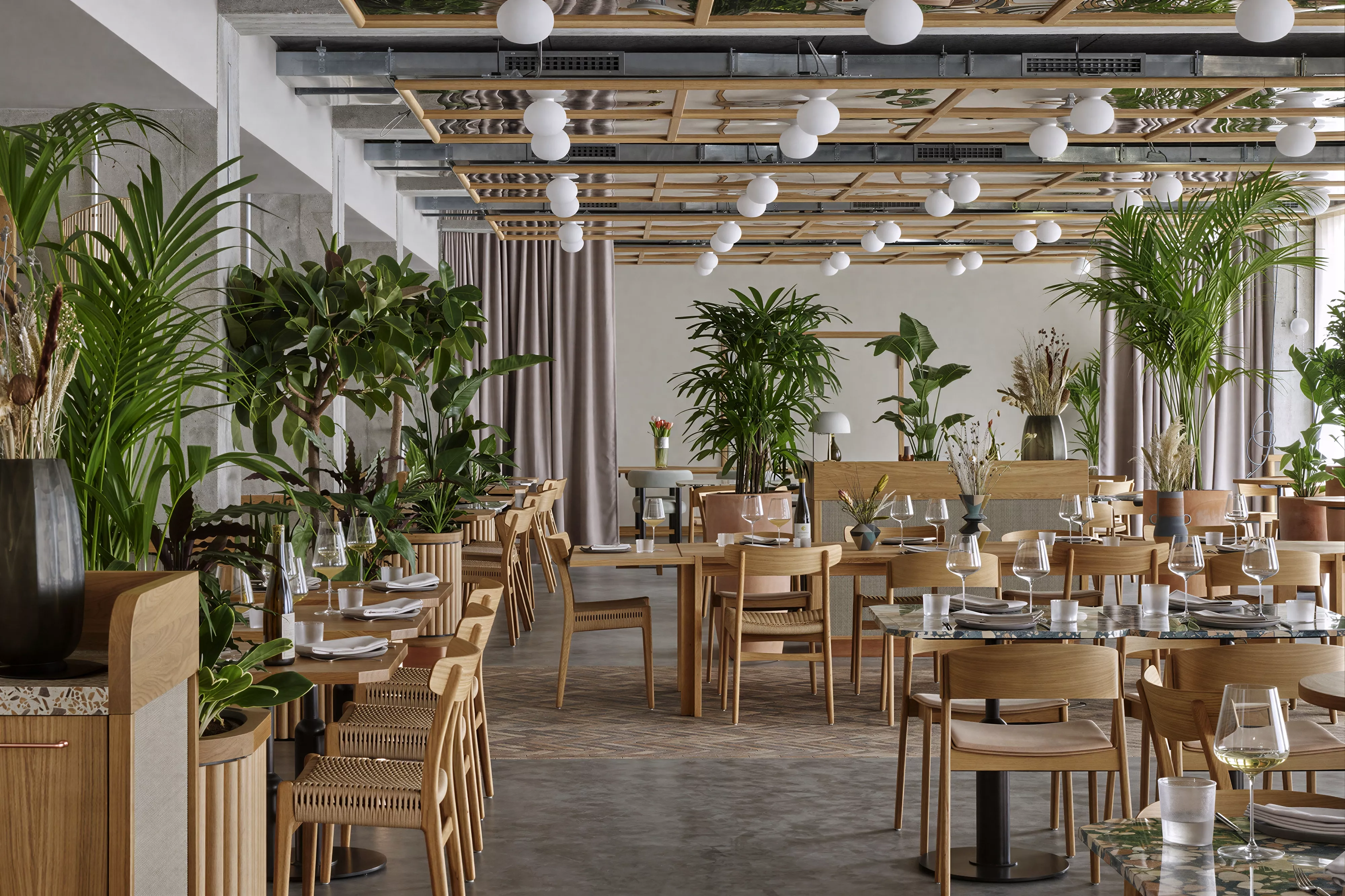 Modern Botanical High-End Restaurant Cafe 3D Model 3D model