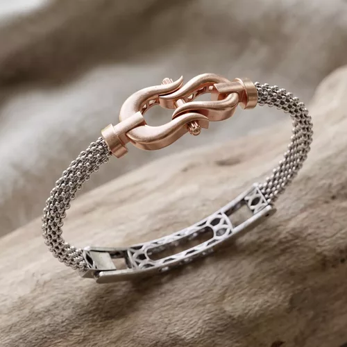 small size wavy knot mesh bracelet with support
